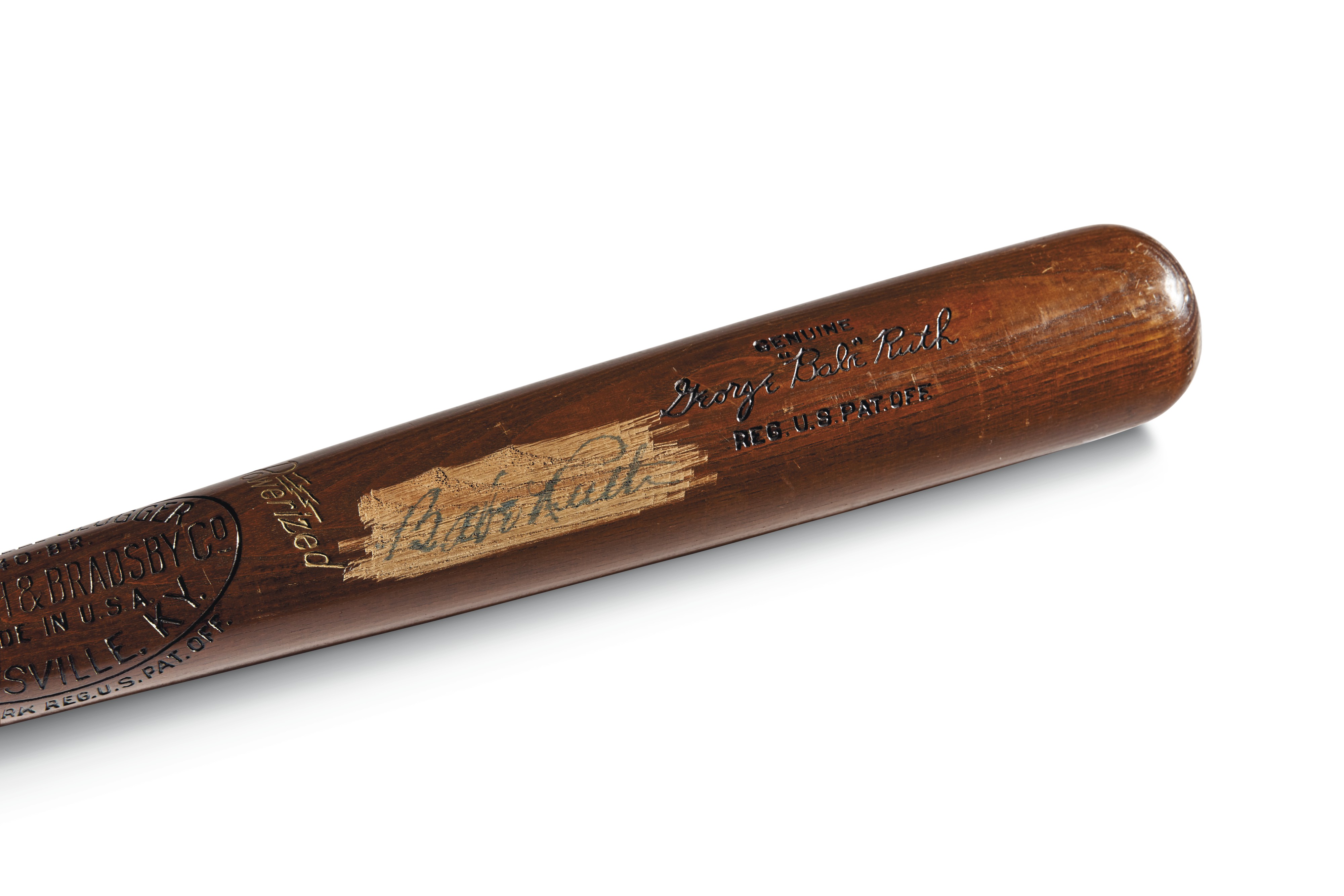 Superlative Babe Ruth Autographed Presentational Baseball Bat c.1933
