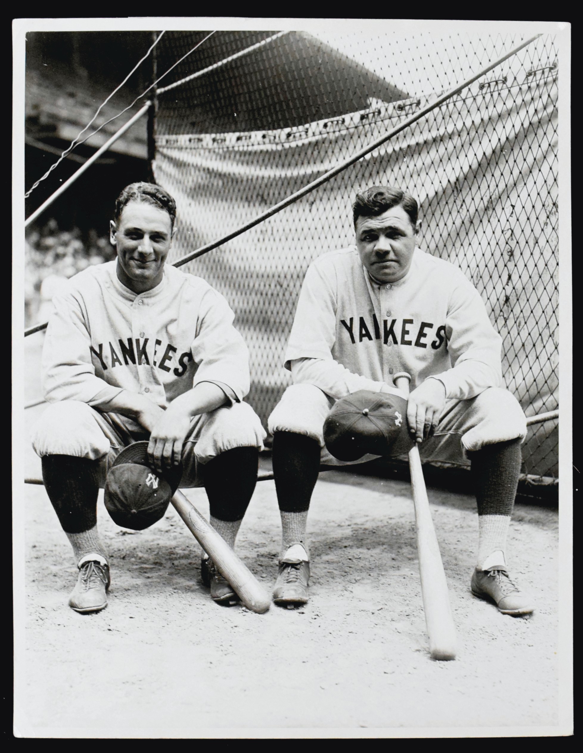 Babe Ruth And Lou Gehrig Signed Picture