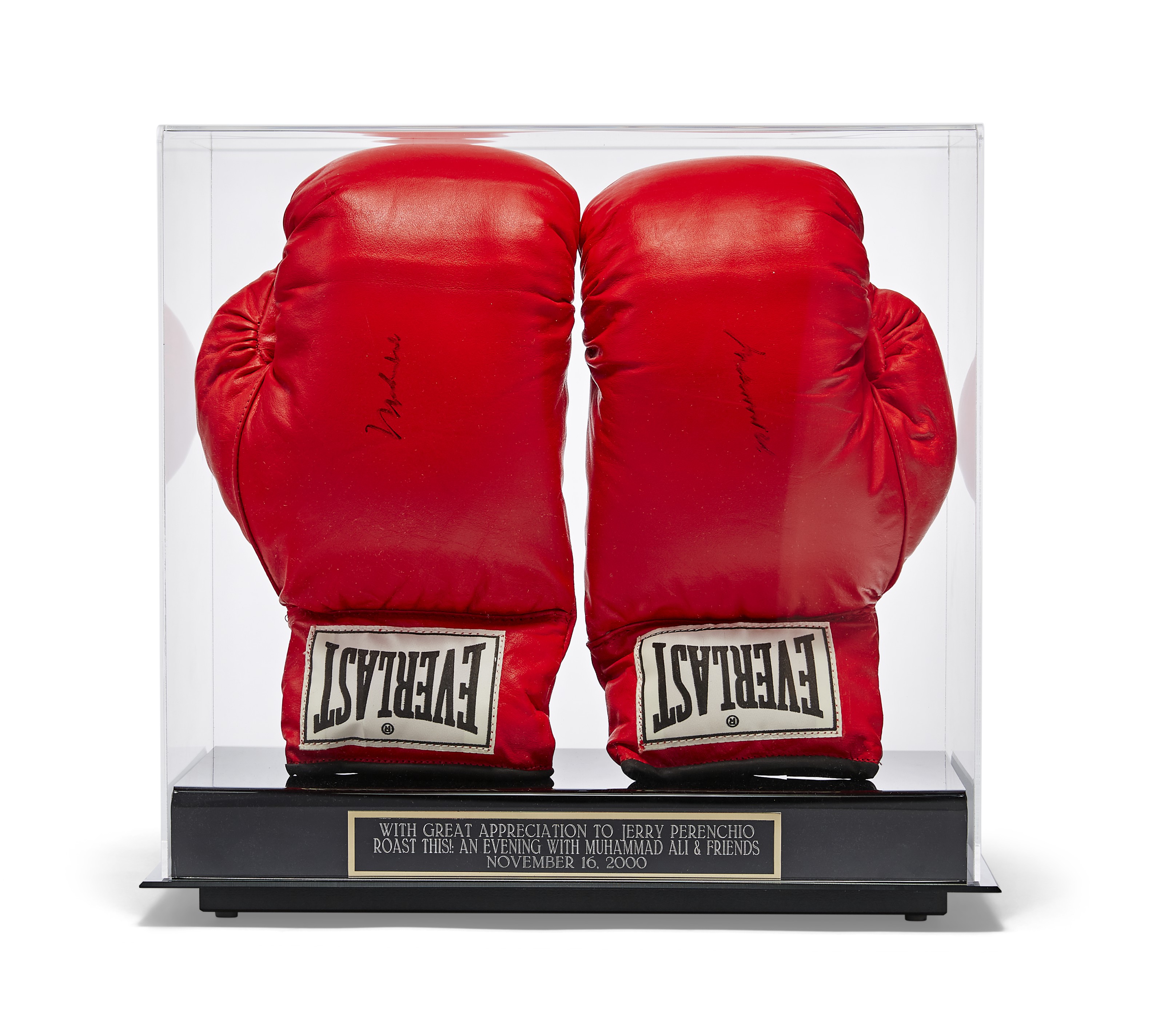 A PAIR OF BOXING GLOVES AUTOGRAPHED BY MUHAMMAD ALI MODERN