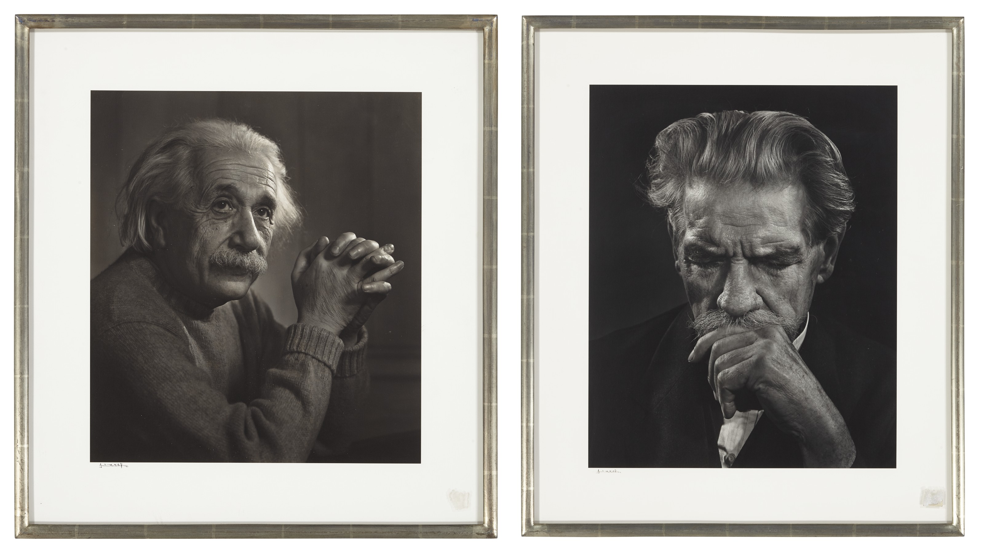 Yousuf Karsh (Armenian/Canadian, 19082002), Albert Einstein, 1948 and Albert Schweitzer, 1954