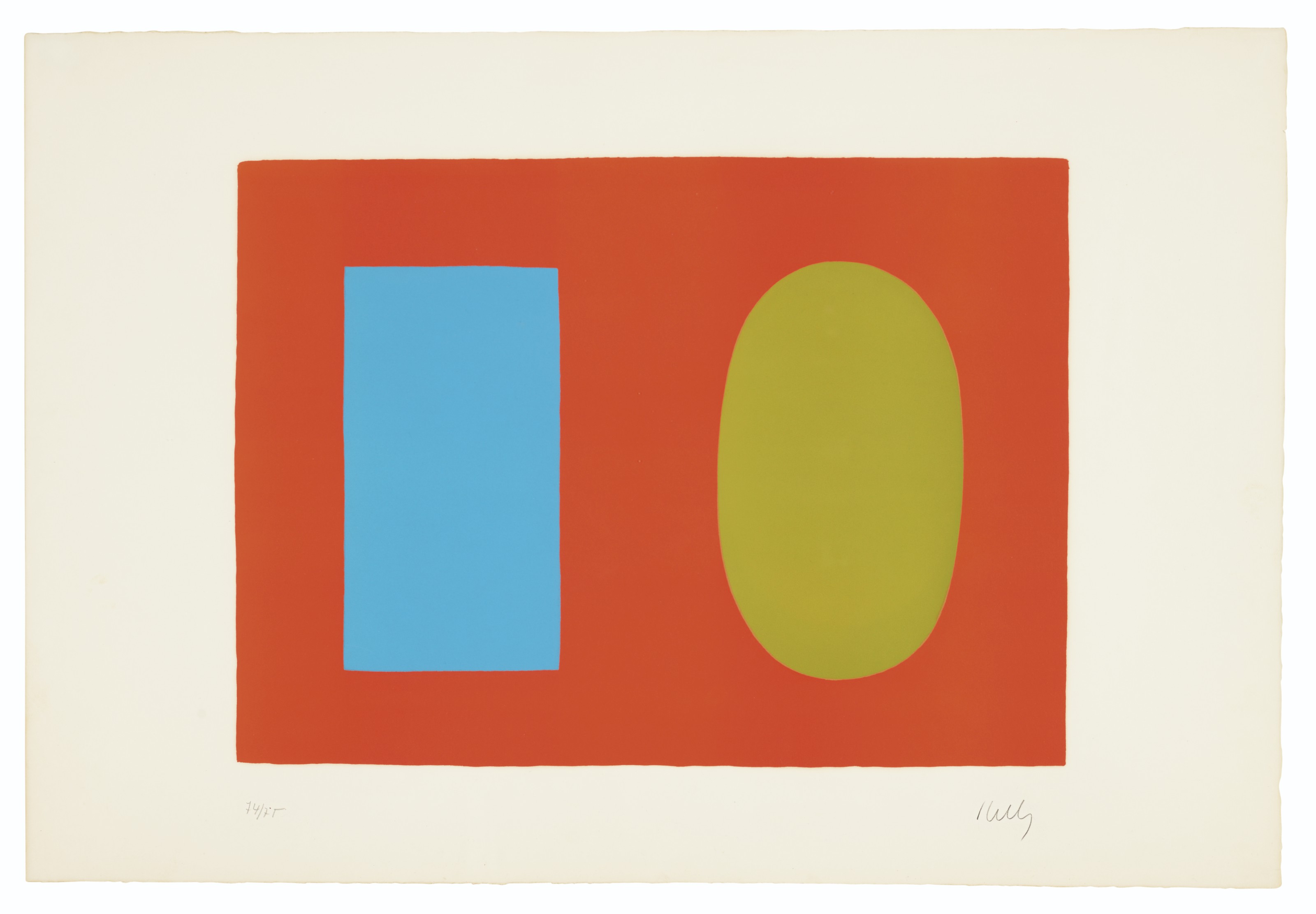 ELLSWORTH KELLY (19232015), Blue and Green Over Orange