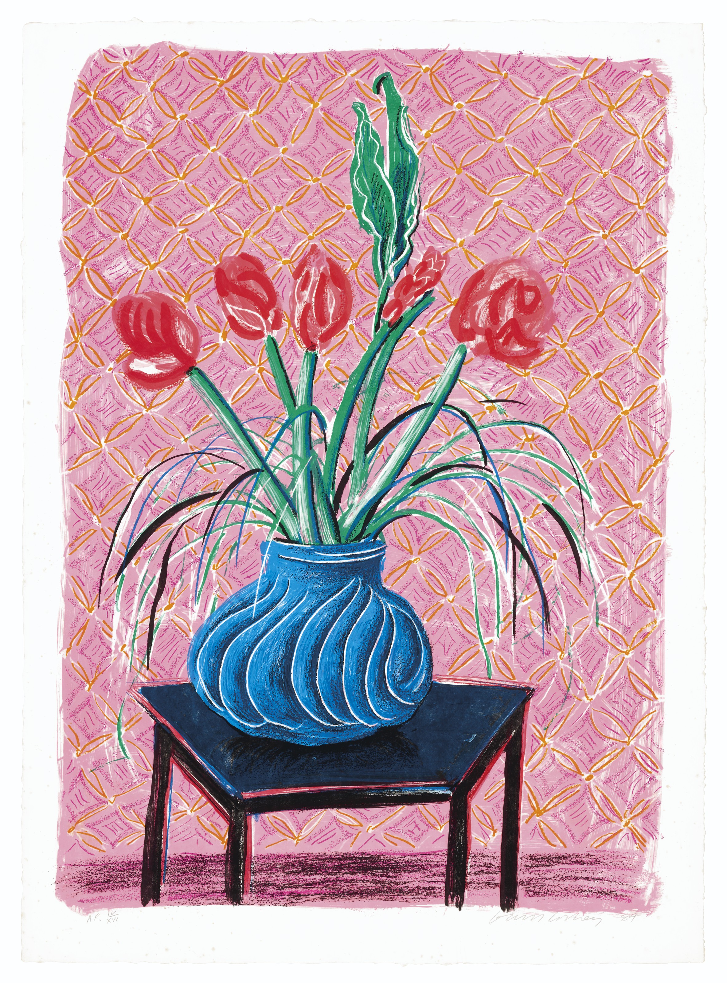 DAVID HOCKNEY (B. 1937), Amaryllis in Vase, from Moving Focus