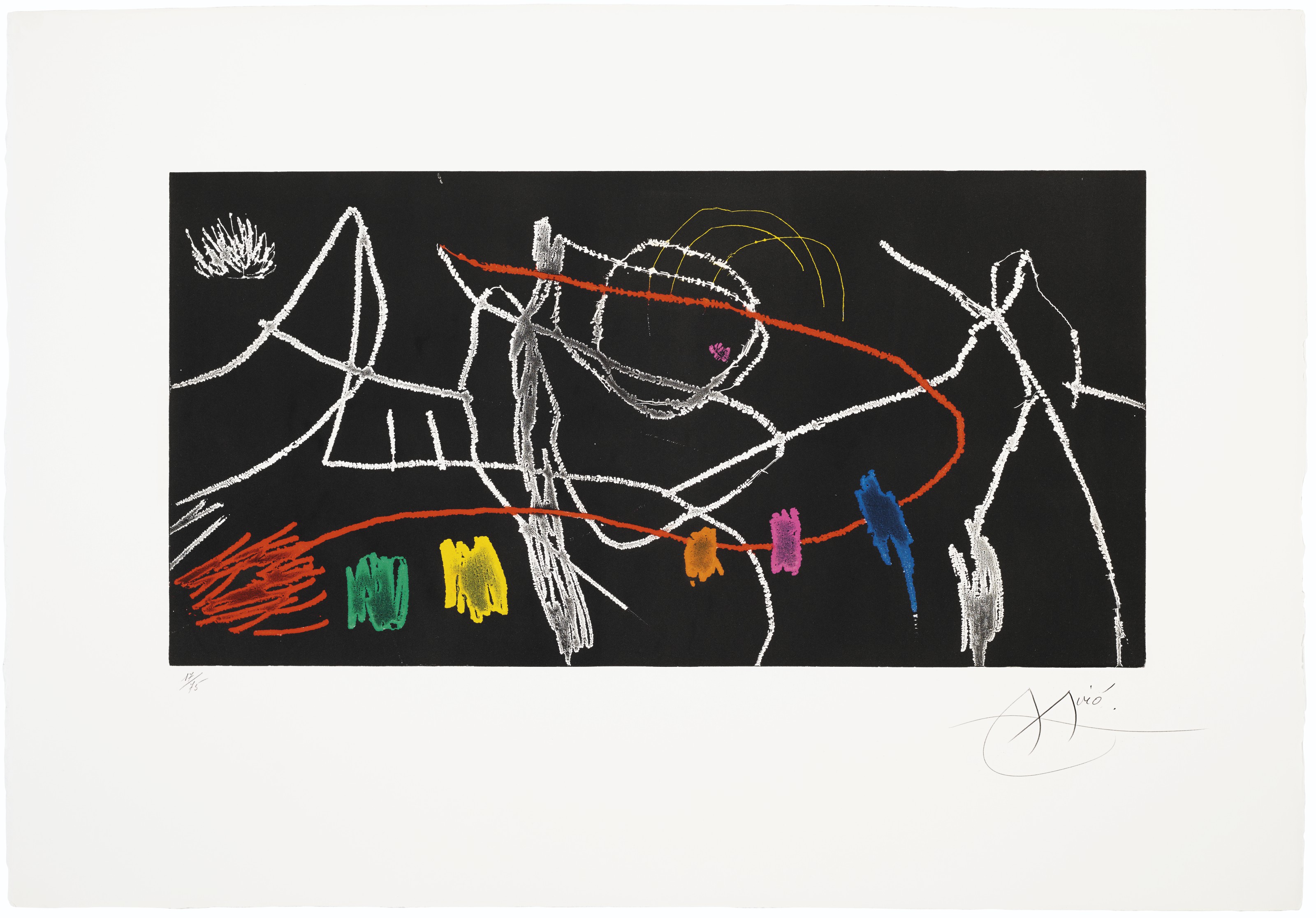 JOAN MIRÓ (1893-1983), Gravures pour une exposition, Pierre