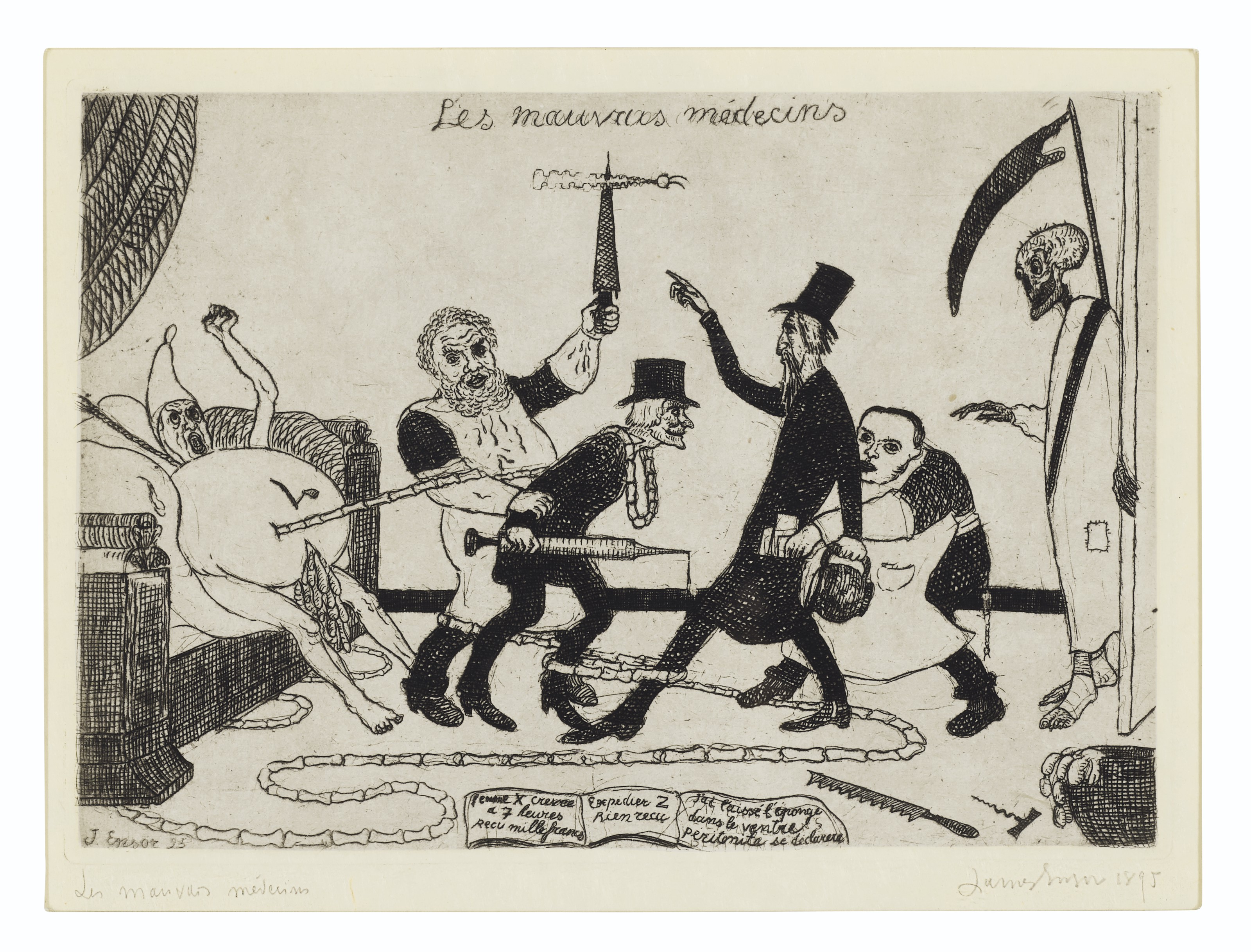 JAMES ENSOR (18601949), Les Mauvais médecins (The Bad