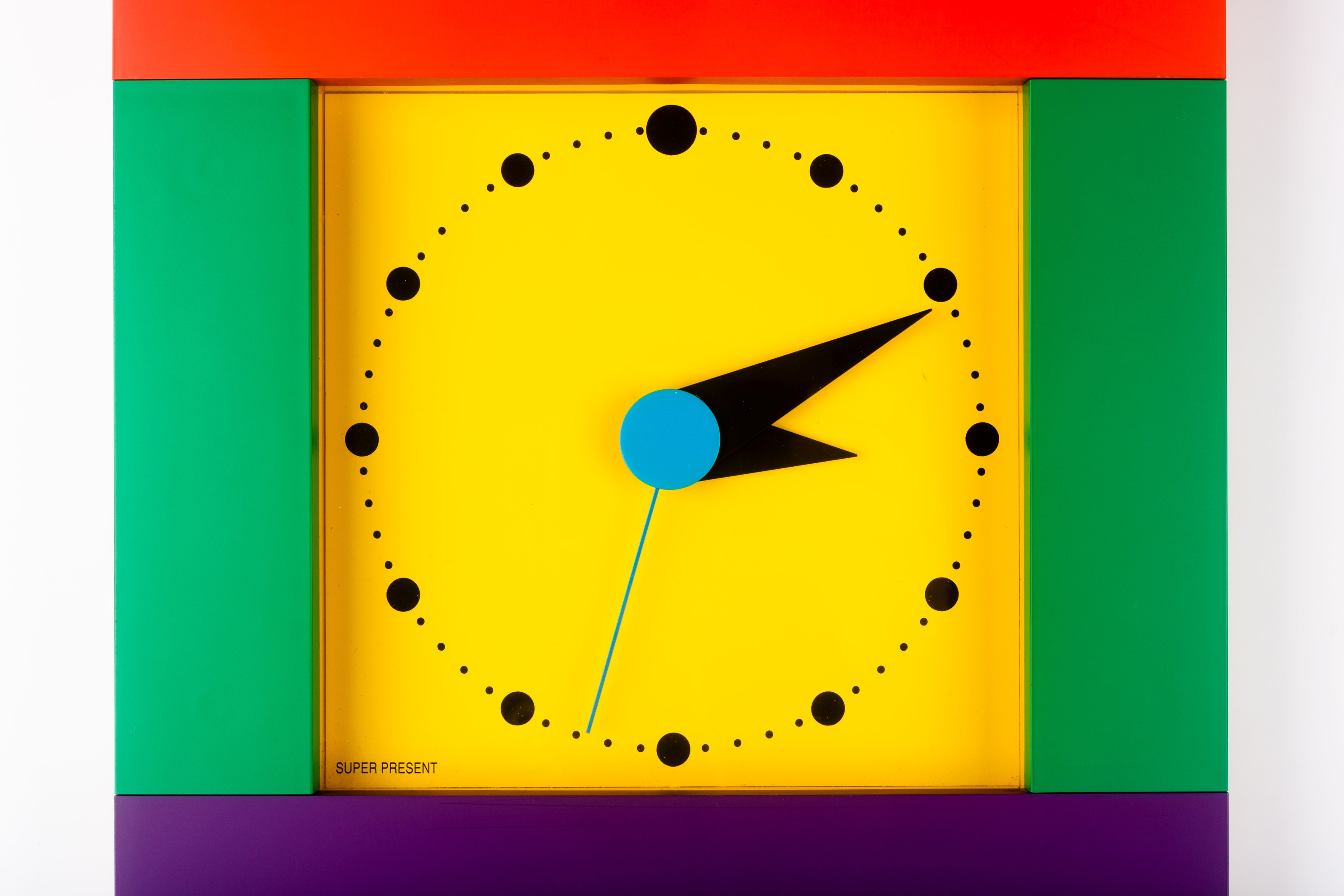 Catalog image of 'Super Present' Wall Clock, circa 1980s