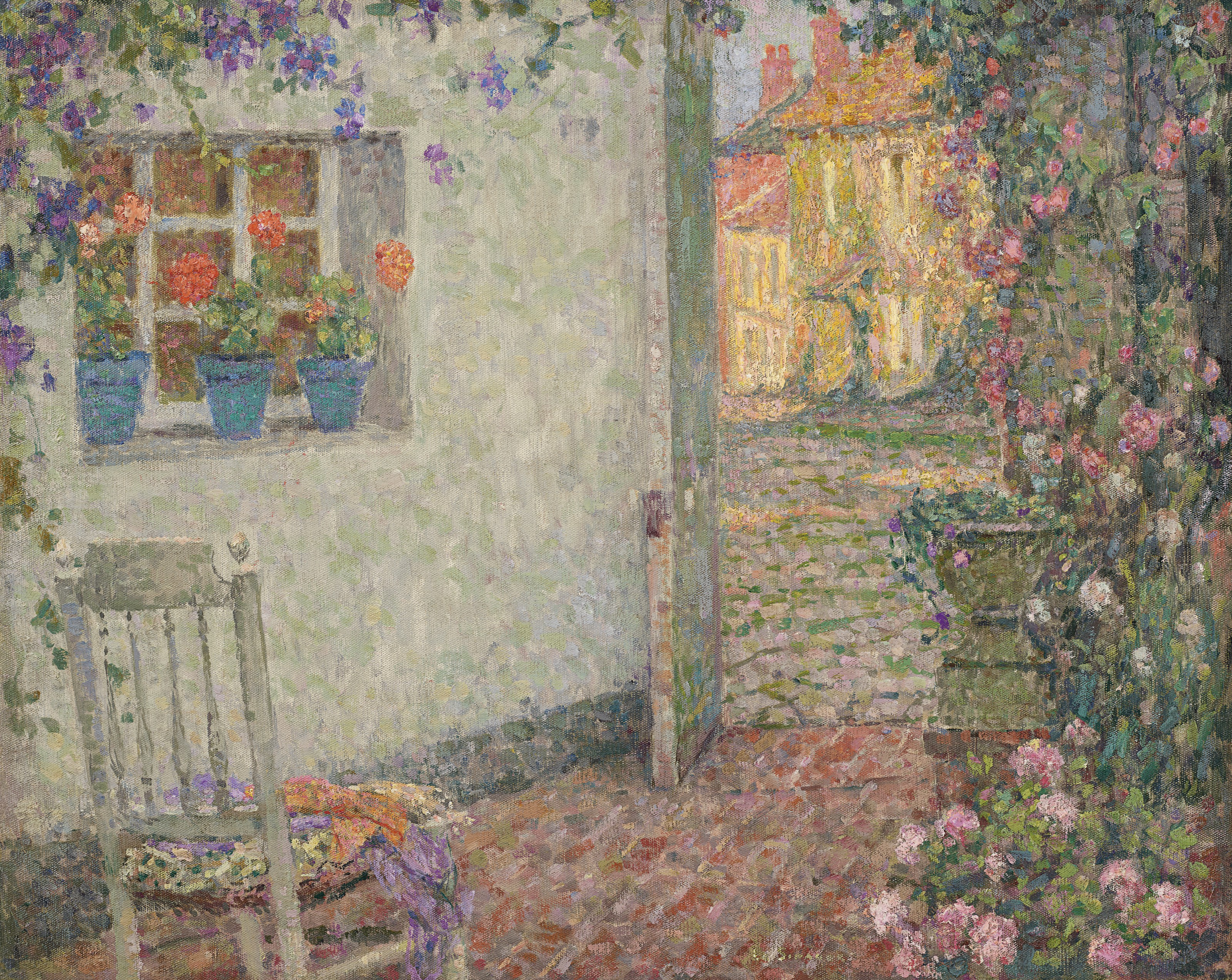 Henri Le Sidaner (1862-1939), Le seuil fleuri | Christie's