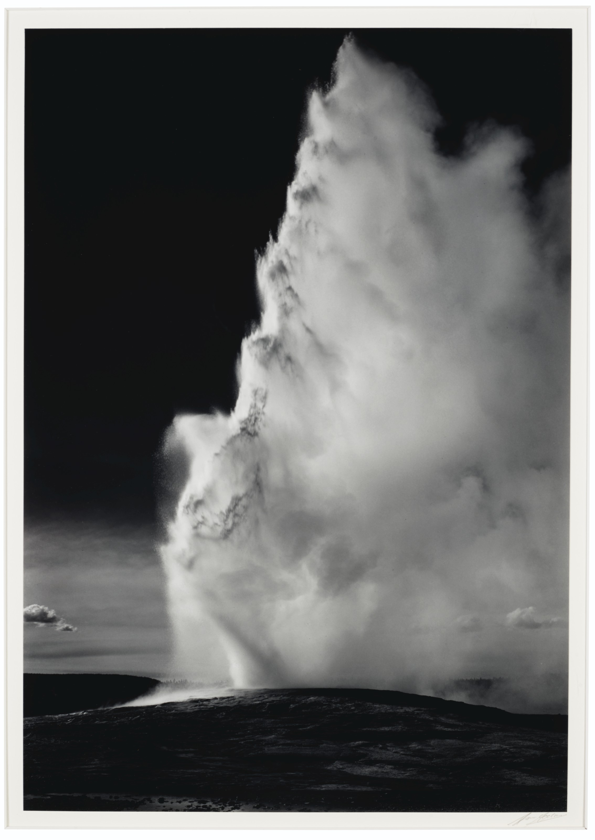 ANSEL ADAMS (1902–1984), Old Faithful Geyser, Yellowstone