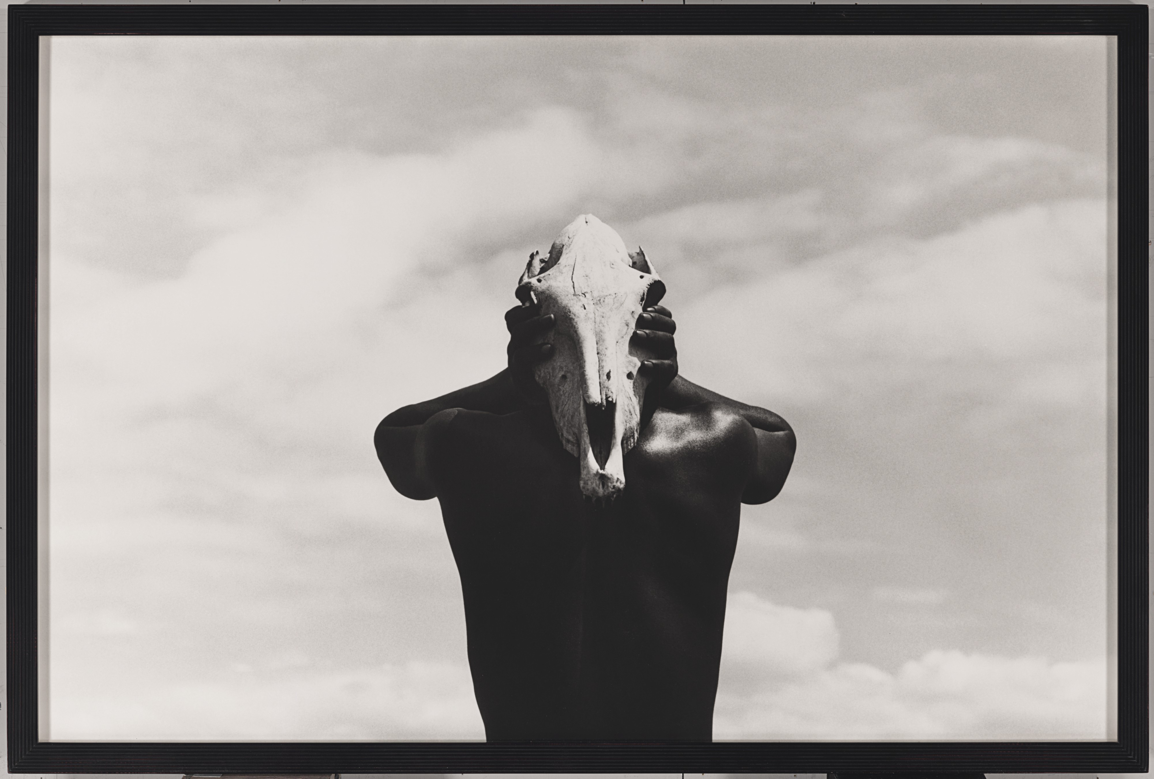 HERB RITTS (1952–2002), Eona, Holding Zebra Skull, Africa