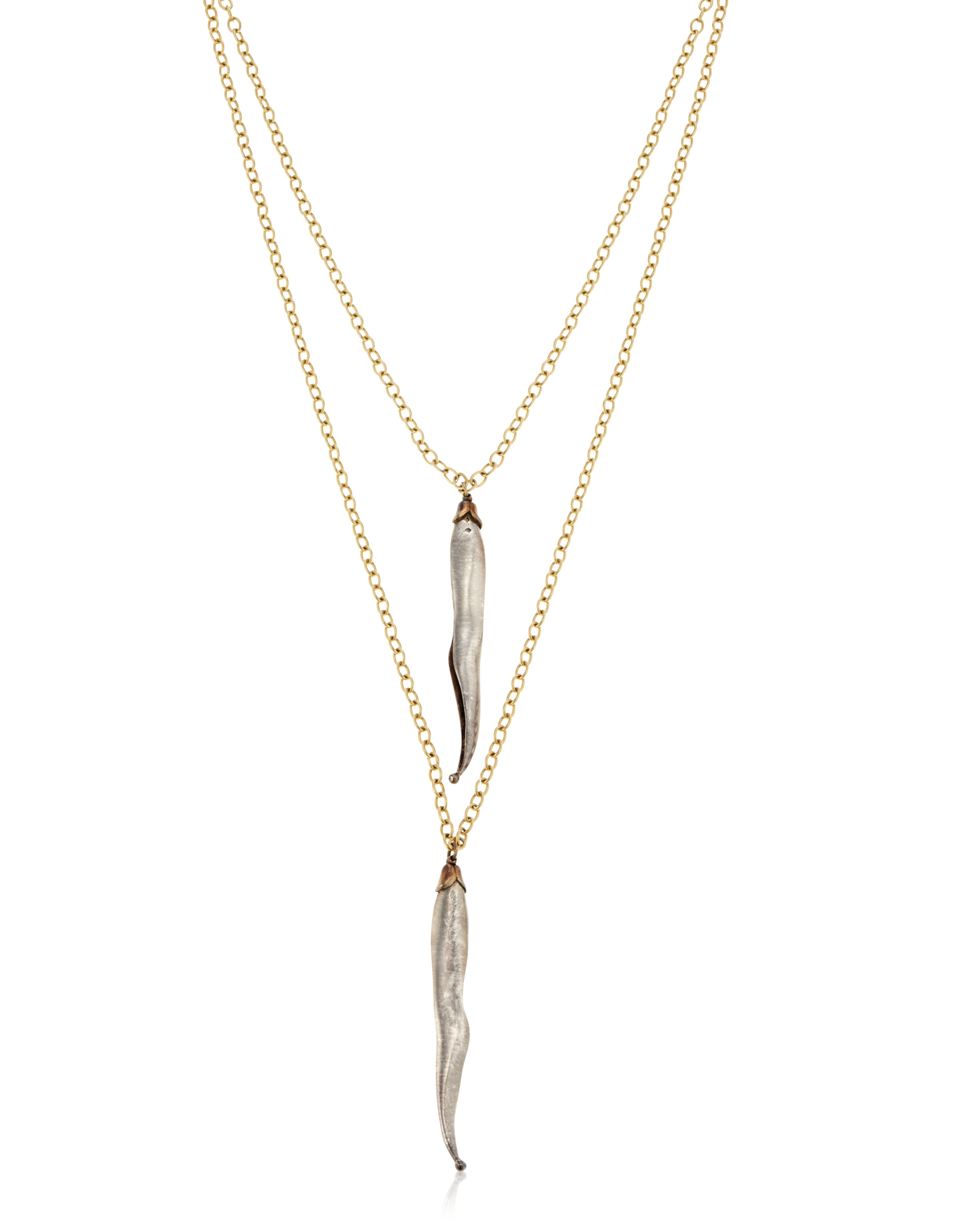 CARTIER, MADAME GRÈS, CHILI PEPPER SILVER AND GOLD LARIAT NECKLACE