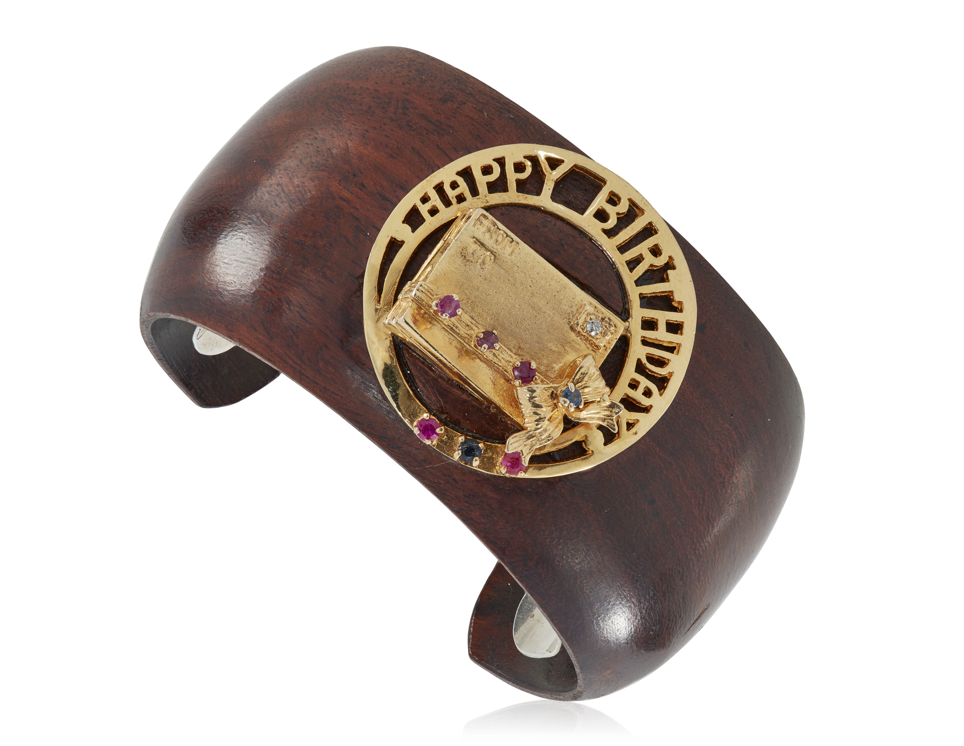 WOOD, DIAMOND AND MULTIGEM CUFF BRACELET, Christie’s