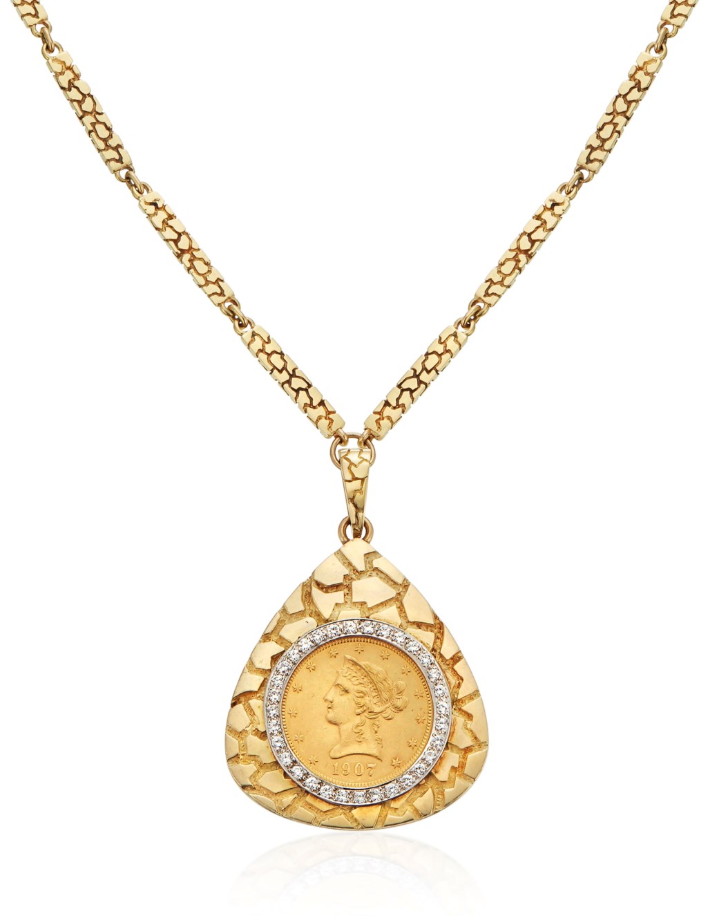 GOLD AND DIAMOND COIN NECKLACE, Christie’s