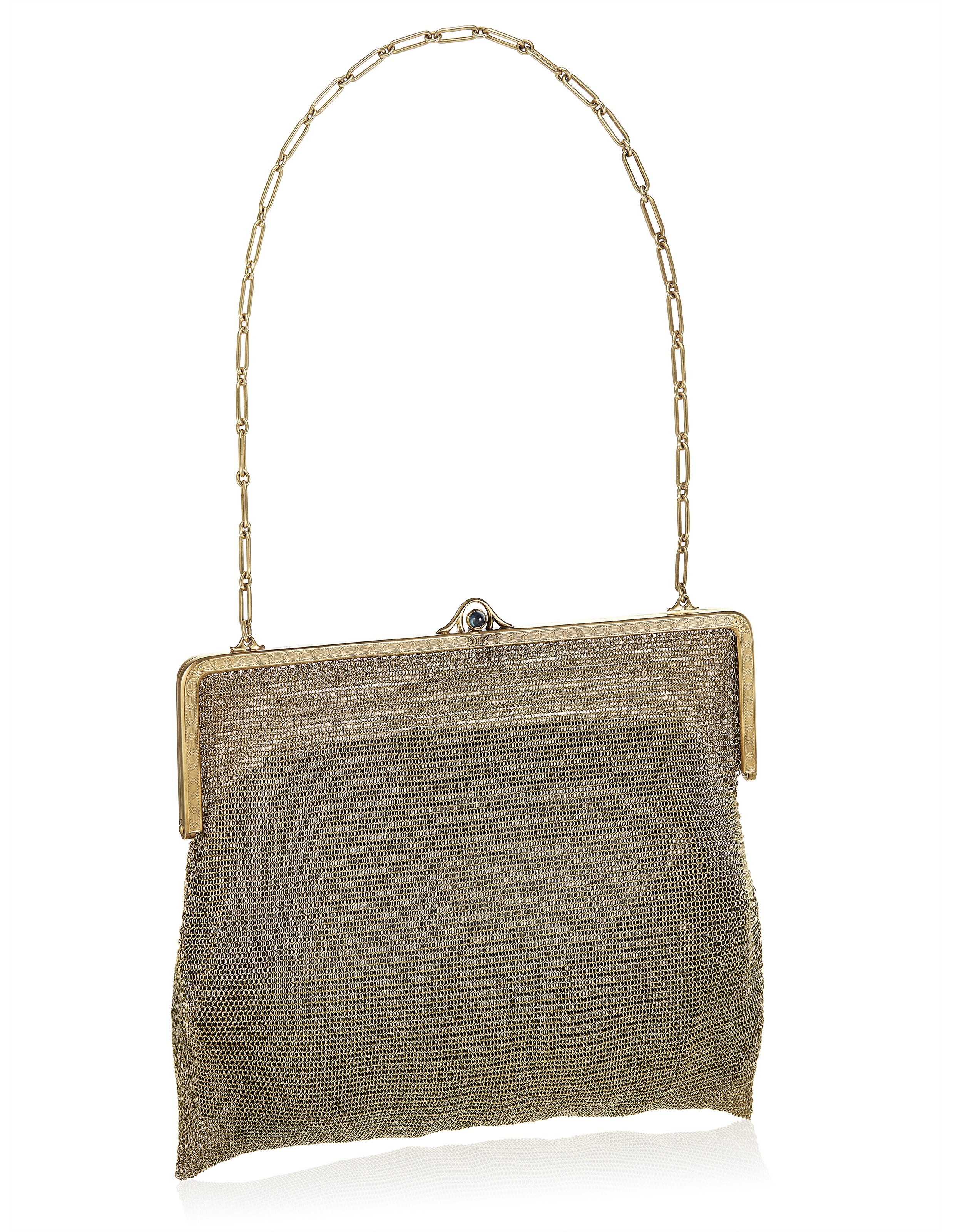 Gold mesh evening bag sale