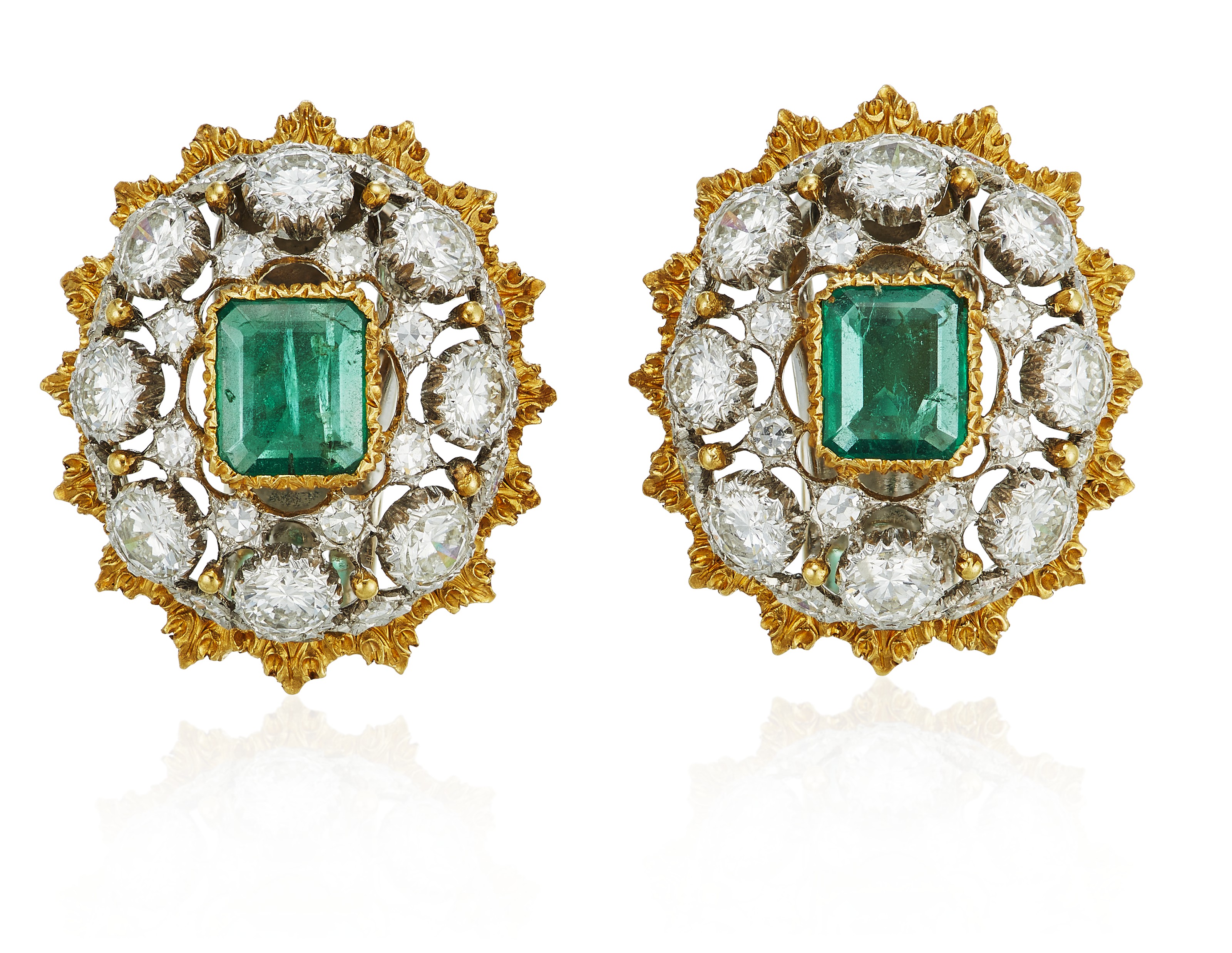BUCCELLATI EMERALD AND DIAMOND EARRINGS, Christie’s