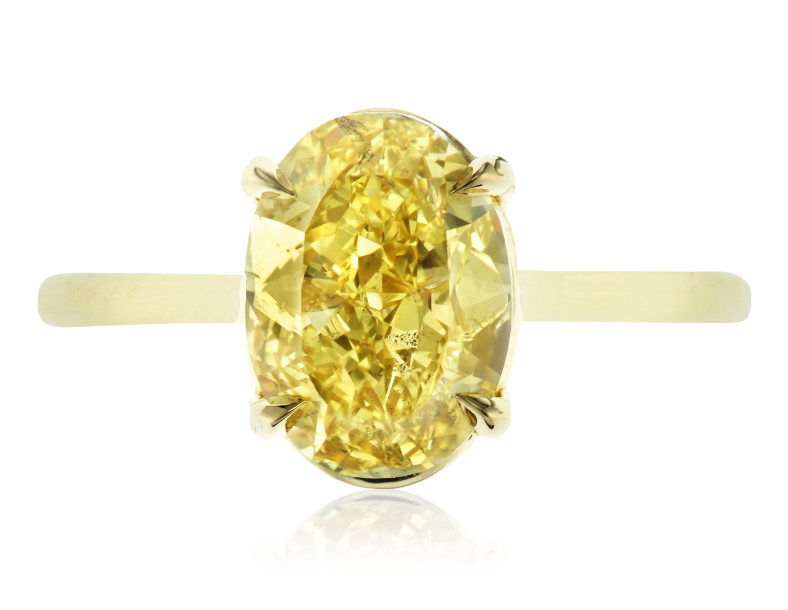 Fancy Intense Yellow Diamond and Diamond Ring, Important Jewels, Jewelry