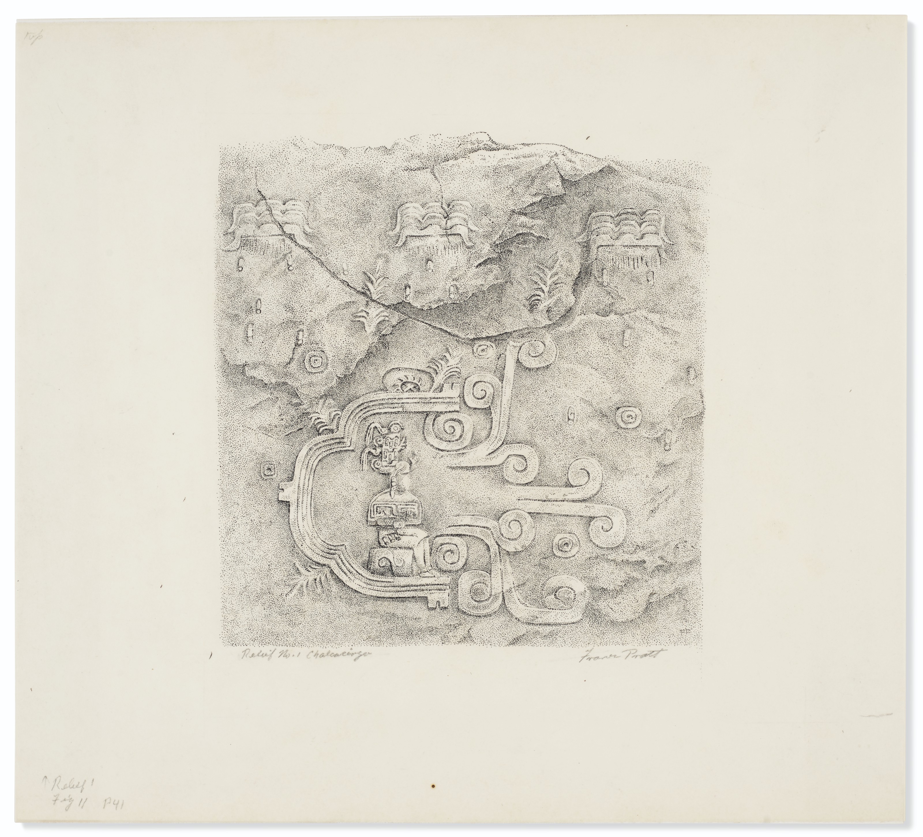 Ancient Chalcatzingo in Mexico, Pen and Ink Drawings, c ...