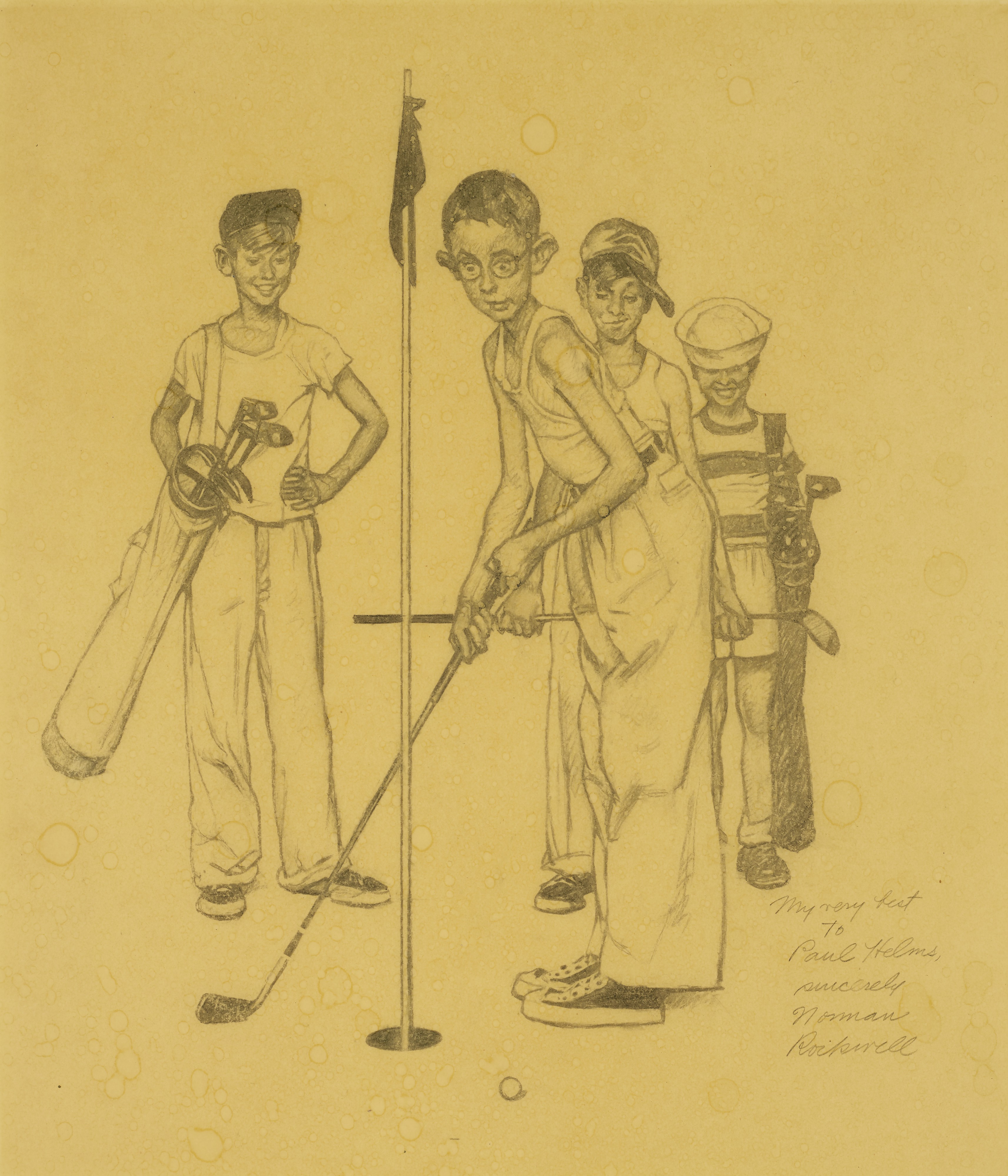Norman Rockwell (1894-1978) , Choosing Up (Four Sporting Boys: Baseball ...