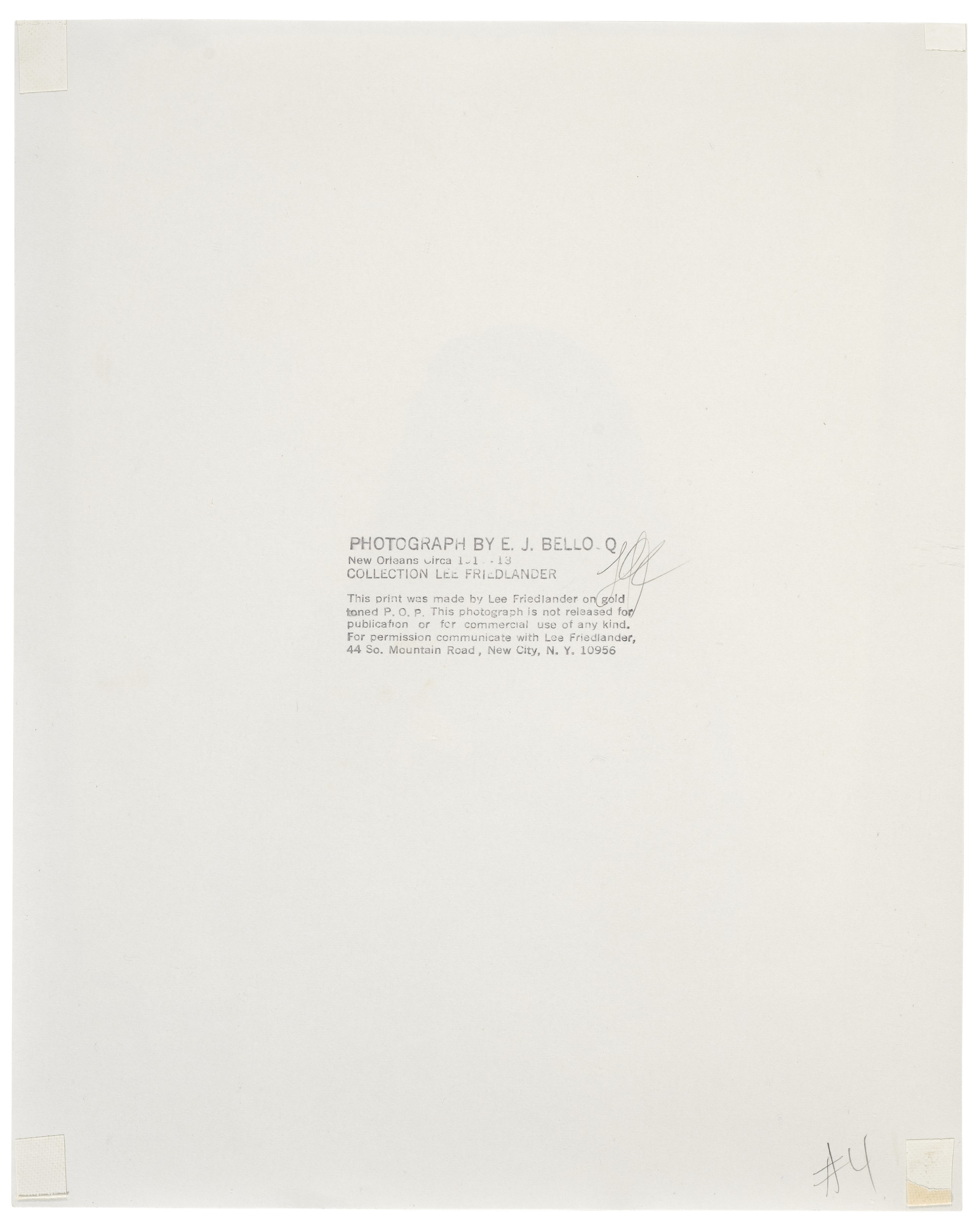 E. J. BELLOCQ (1873–1949), Untitled, Plate 27, from Storyville