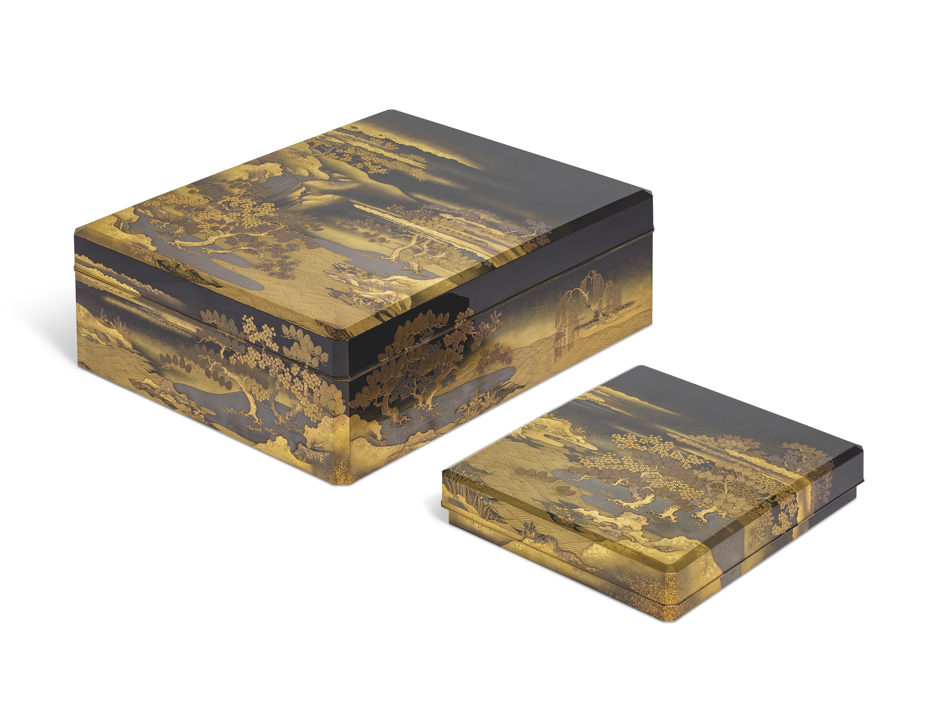A LACQUER DOCUMENT BOX (BUNKO) AND WRITING BOX (SUZURIBAKO), MEIJI PERIOD  (LATE 19TH CENTURY) | Christie's