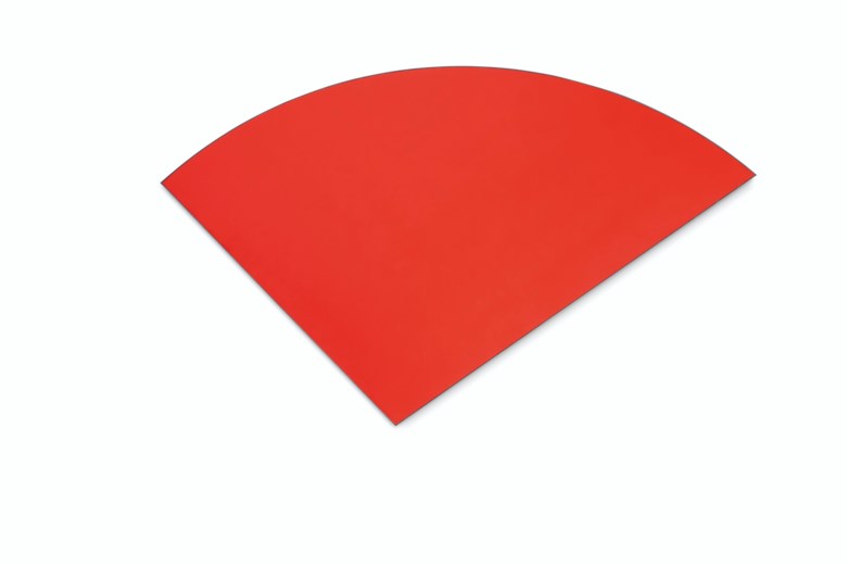 Ellsworth Kelly (1923-2015), Red Curve V, 1982. Oil on shaped canvas. 90¾ x 151½ in (230.5 x 384.8 cm). Estimate $5,000,000-7,000,000. Offered in 20th Century Evening Sale on 6 October 2020 at Christie’s in New York