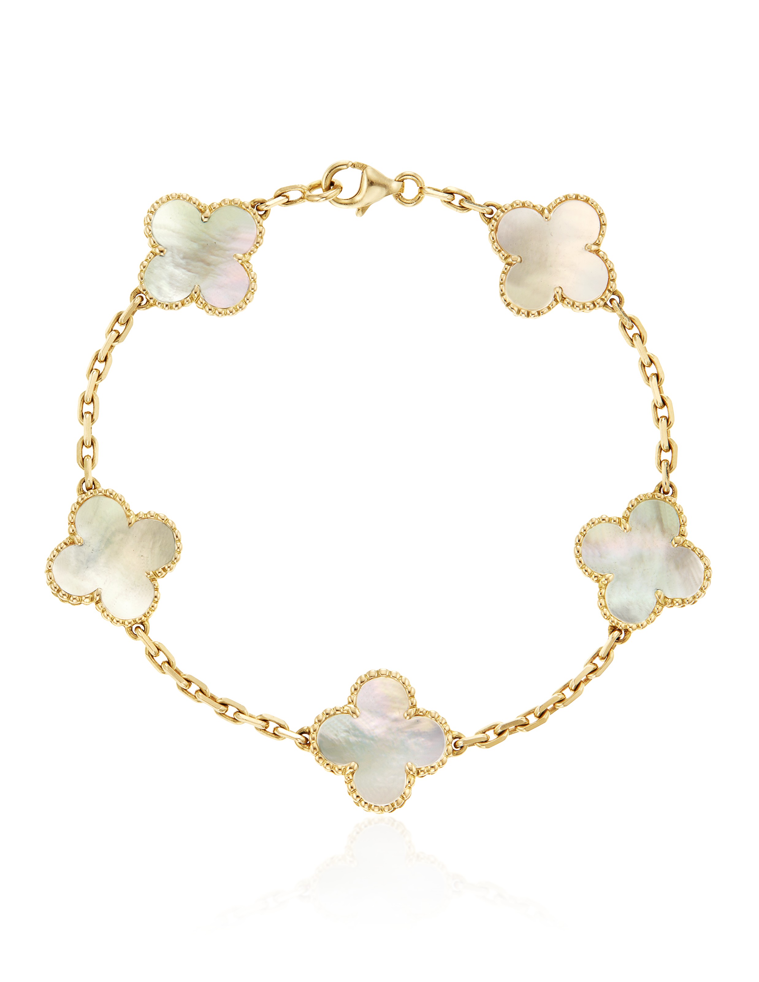 Van cleef and arpels alhambra bracelet mother of pearl