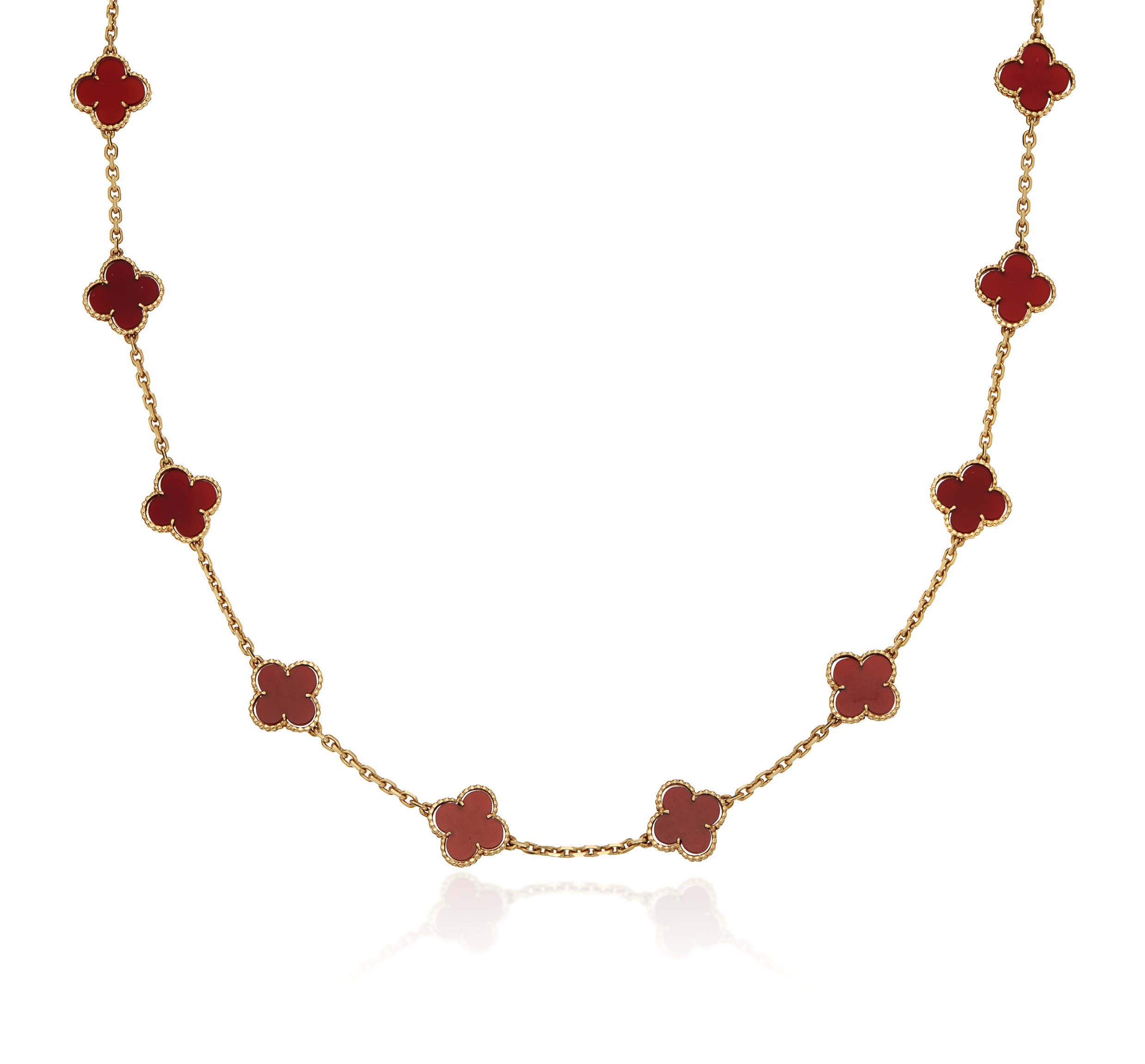 van cleef gold alhambra necklace