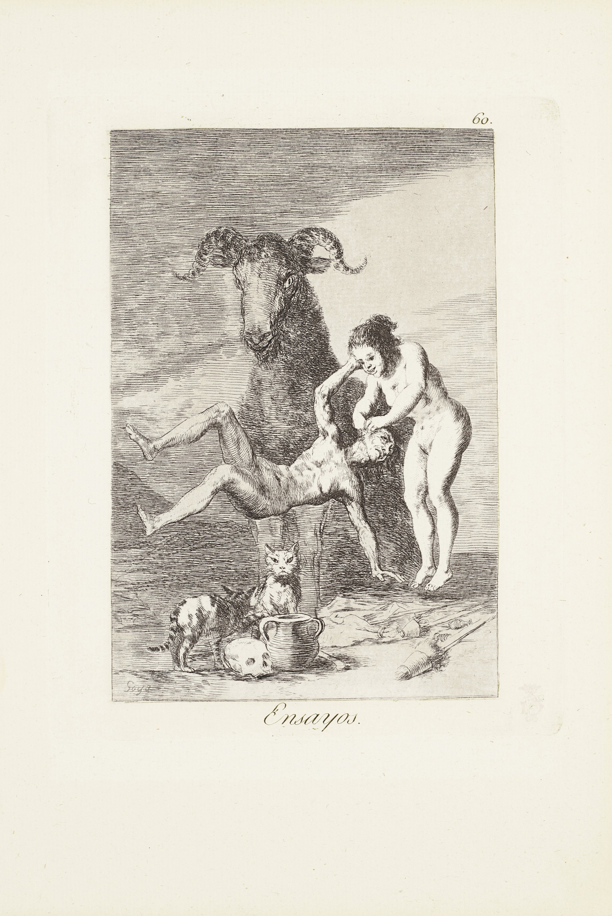 Trials (Ensayos) _x000D_ Plate 60 from: Los Caprichos