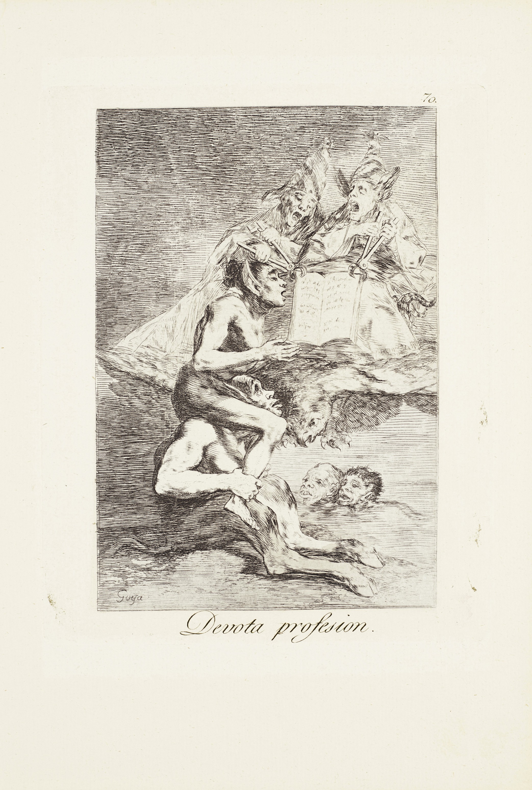 Devout profession (Devota profesion) _x000D_ Plate 70 from: Los Caprichos