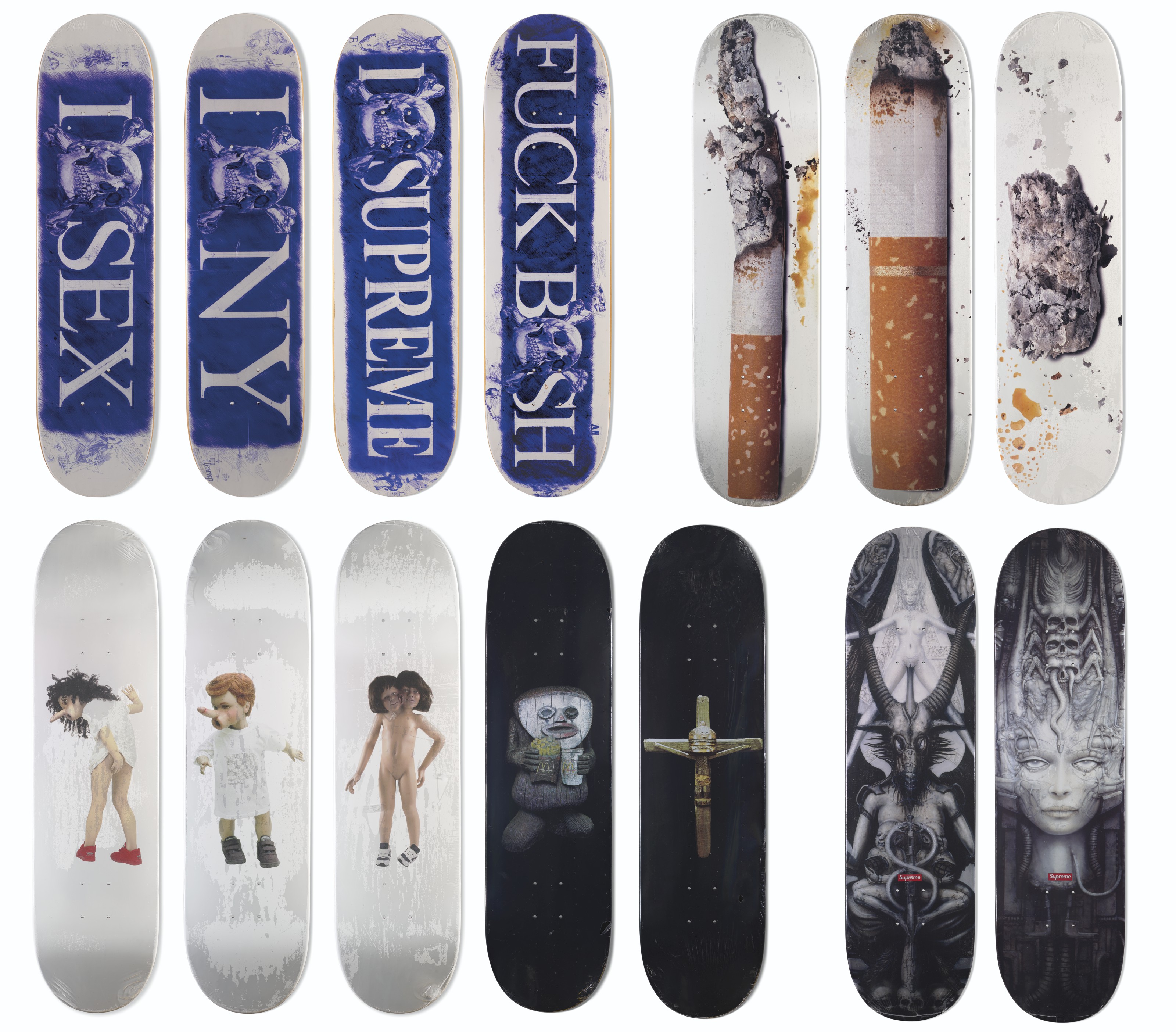 A COLLECTION OF ANDREI MOLODKIN CHAPMAN BROTHERS HR GIGER URS FISCHER SKATEBOARDS auctions price archive