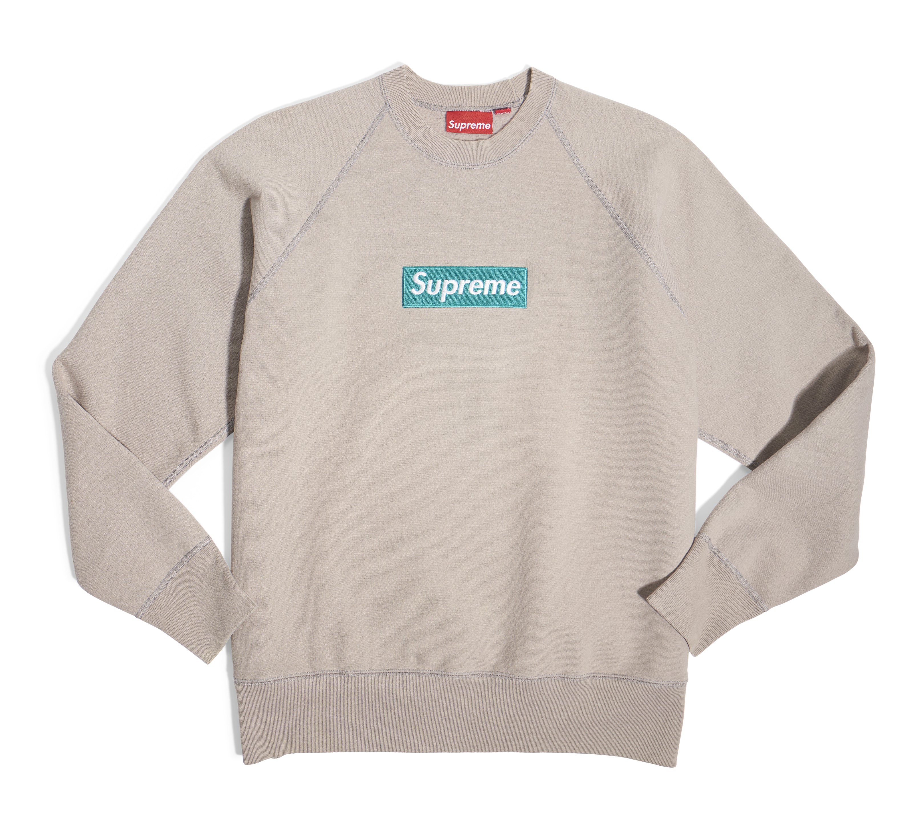 Supreme teal box logo crewneck clearance