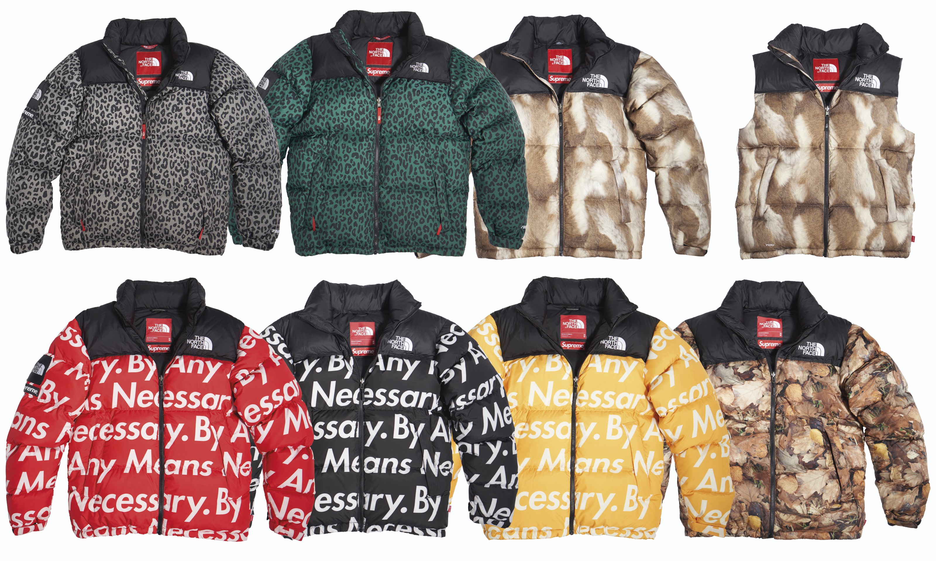 A COLLECTION OF NUPTSE JACKETS  GILET, SUPREME/THE NORTH FACE, 2011, 2013,  2015, 2016 Christie's