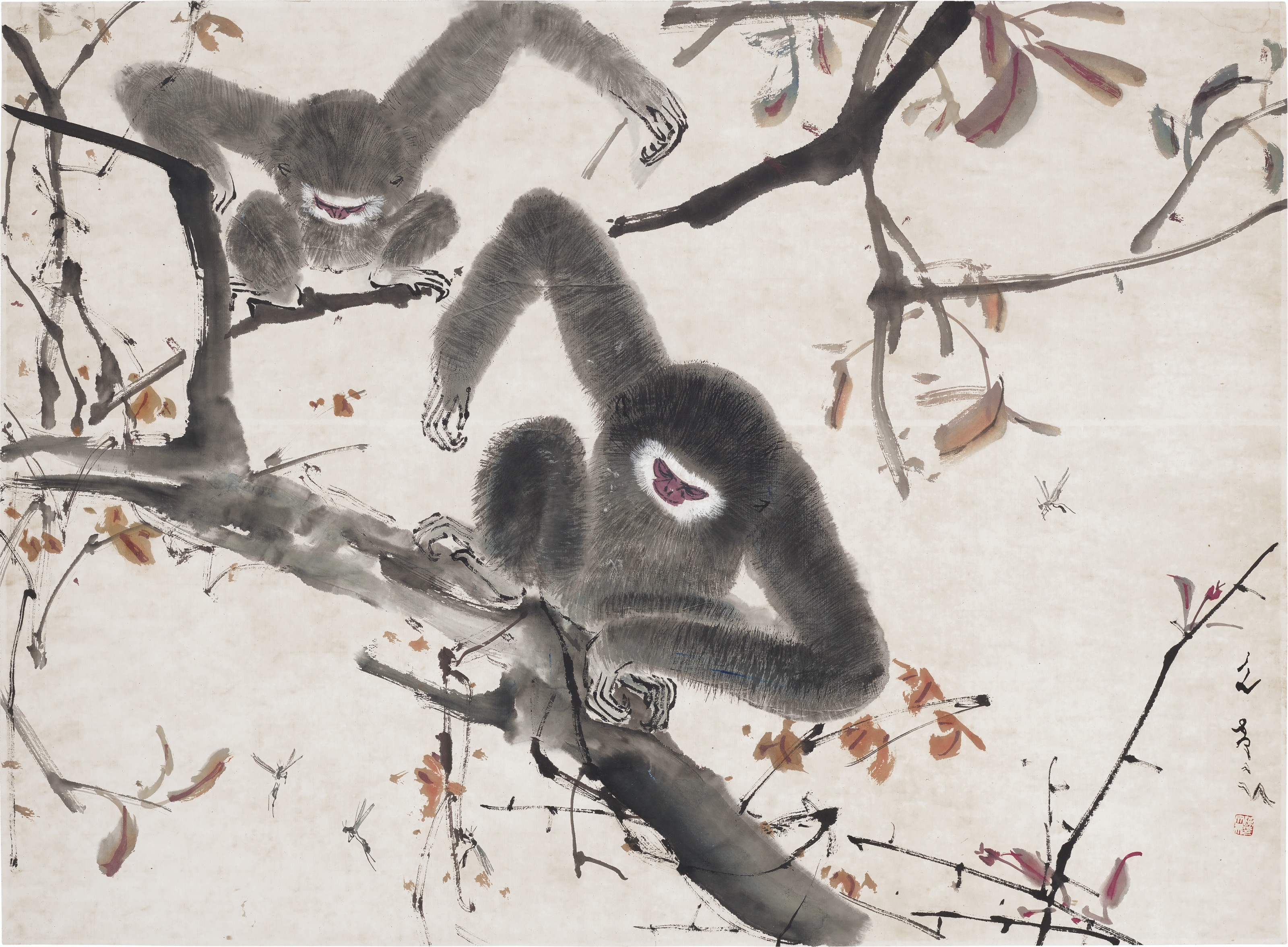 CHEN WEN HSI (CHEN WENXI, 1906-1991), Two Gibbons | Christie's