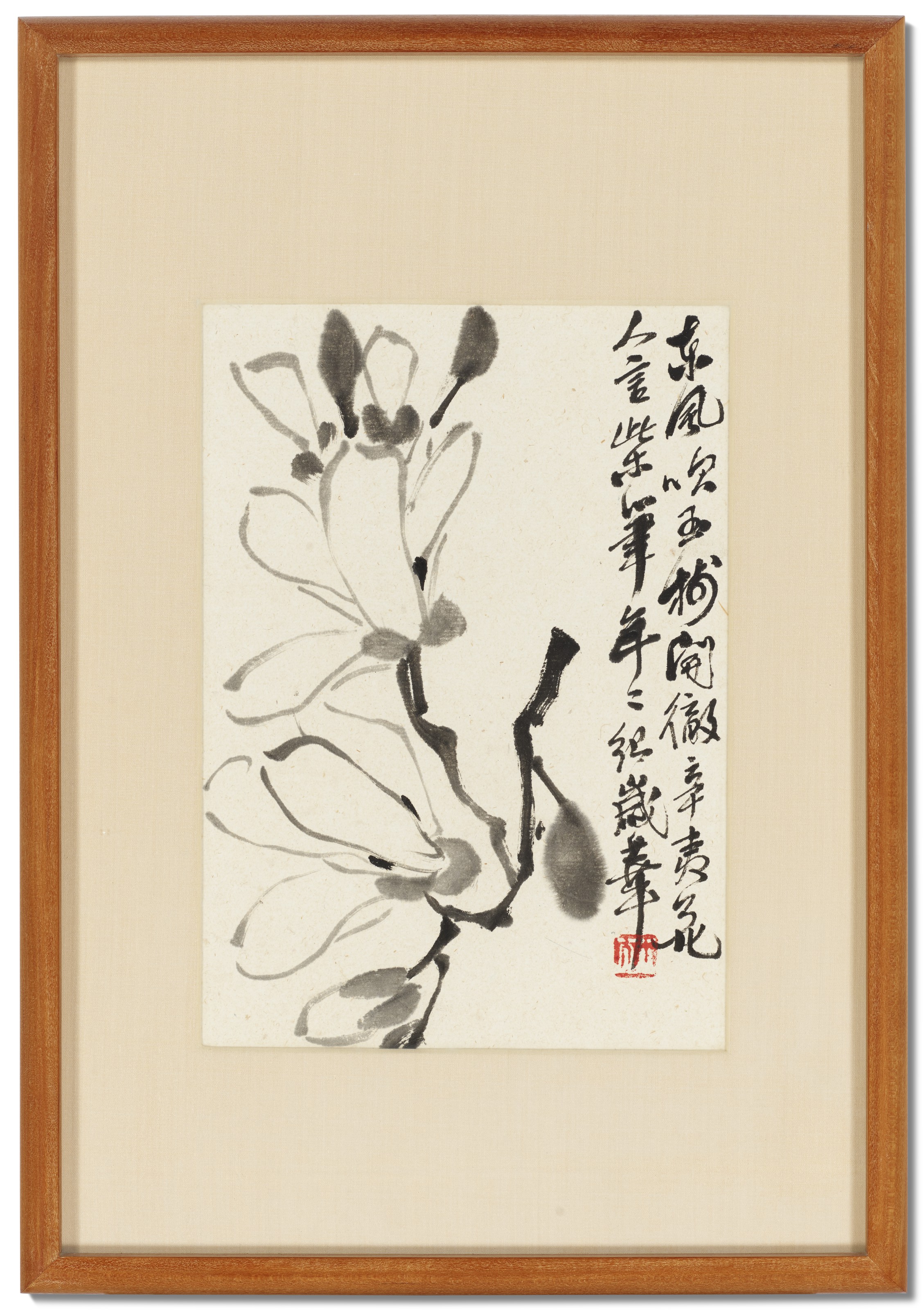 齊白石（款，1863-1957）, 玉蘭花| Christie's