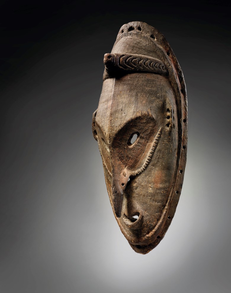 Brag Sebug mask, Murik Lagoon, lower Sepik region, Papua New Guinea. Height 19½ in (49.5 cm). Estimate €40,000-60,000. Offered in African, Oceanic and North American Art on 29 June 2020 at Christie’s in Paris