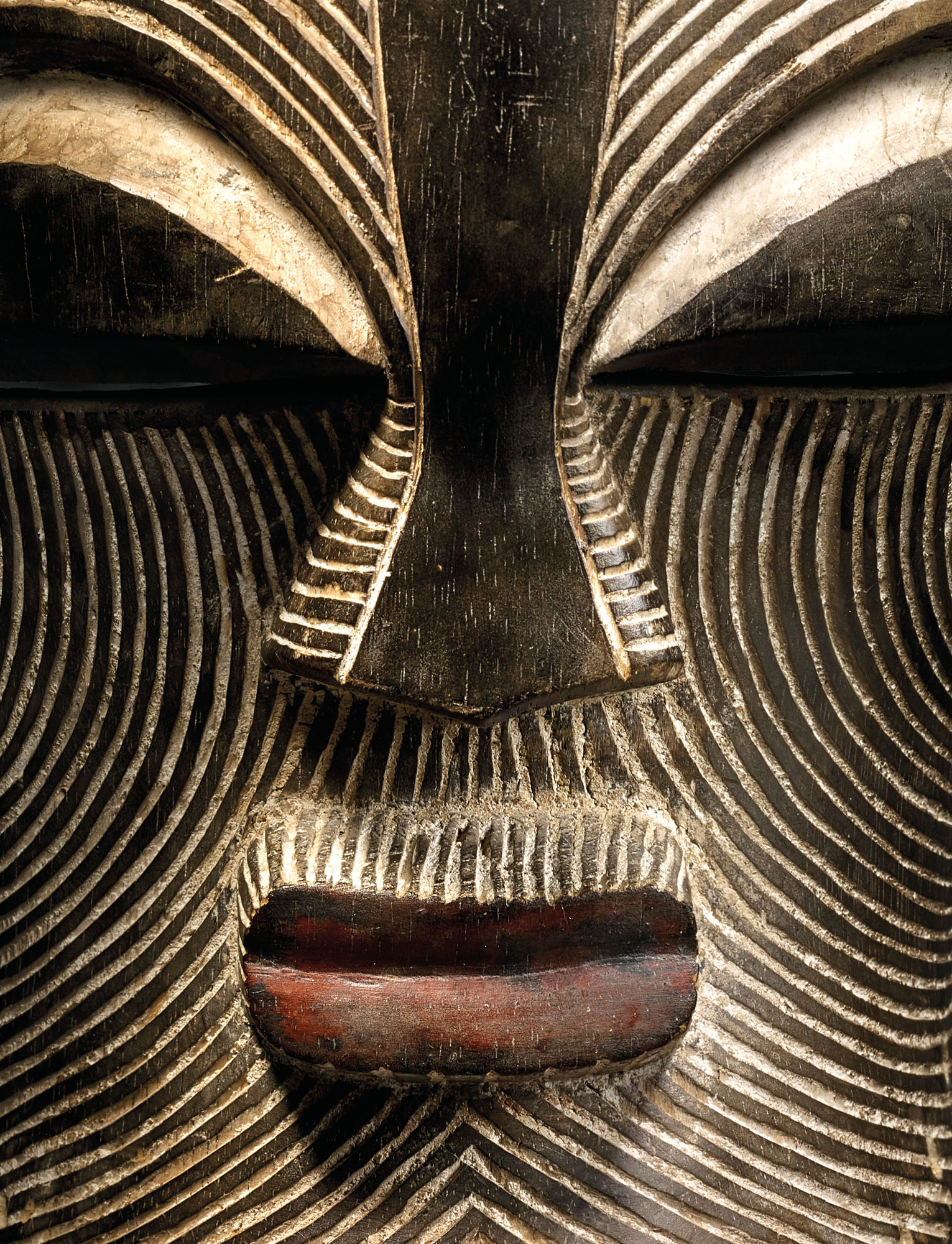 Masque Africain Songye Kifwebe En Bois - 61 Cm - Pièce D'art Tribal Authentique De RDC
