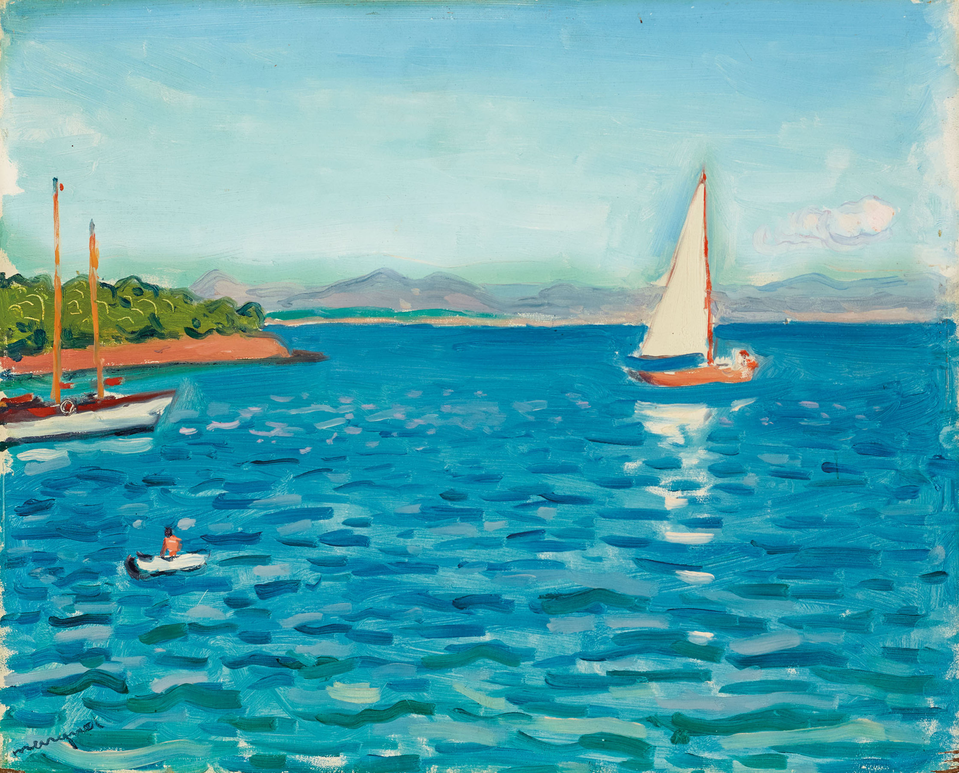 Tableau Albert Marquet - Venise, Le Paquebot - Toile/cadre Prêt à Accrocher, Neuf