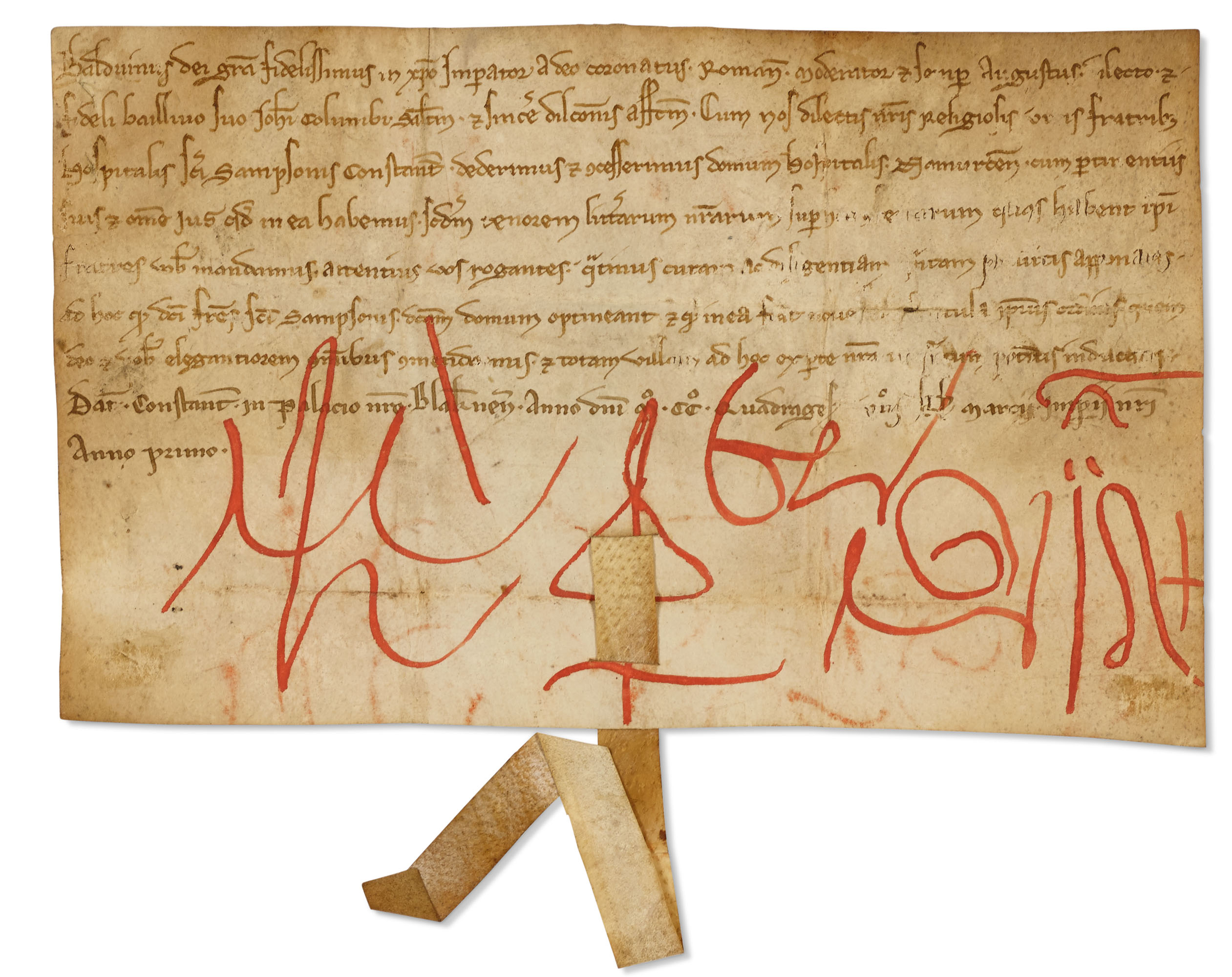 BAUDOUIN II DE COURTENAY, EMPEREUR DE CONSTANTINOPLE (12171273). Acte