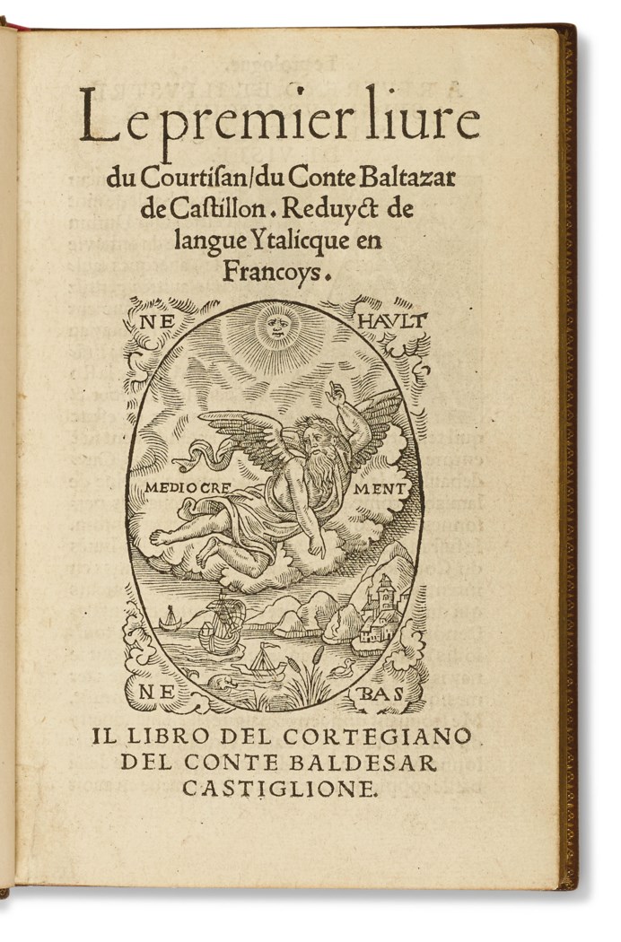 Livre 'Le Courtisan' De Baldassare Castiglione - Reliure Cuir De Chèvre - Édition De Luxe 2023