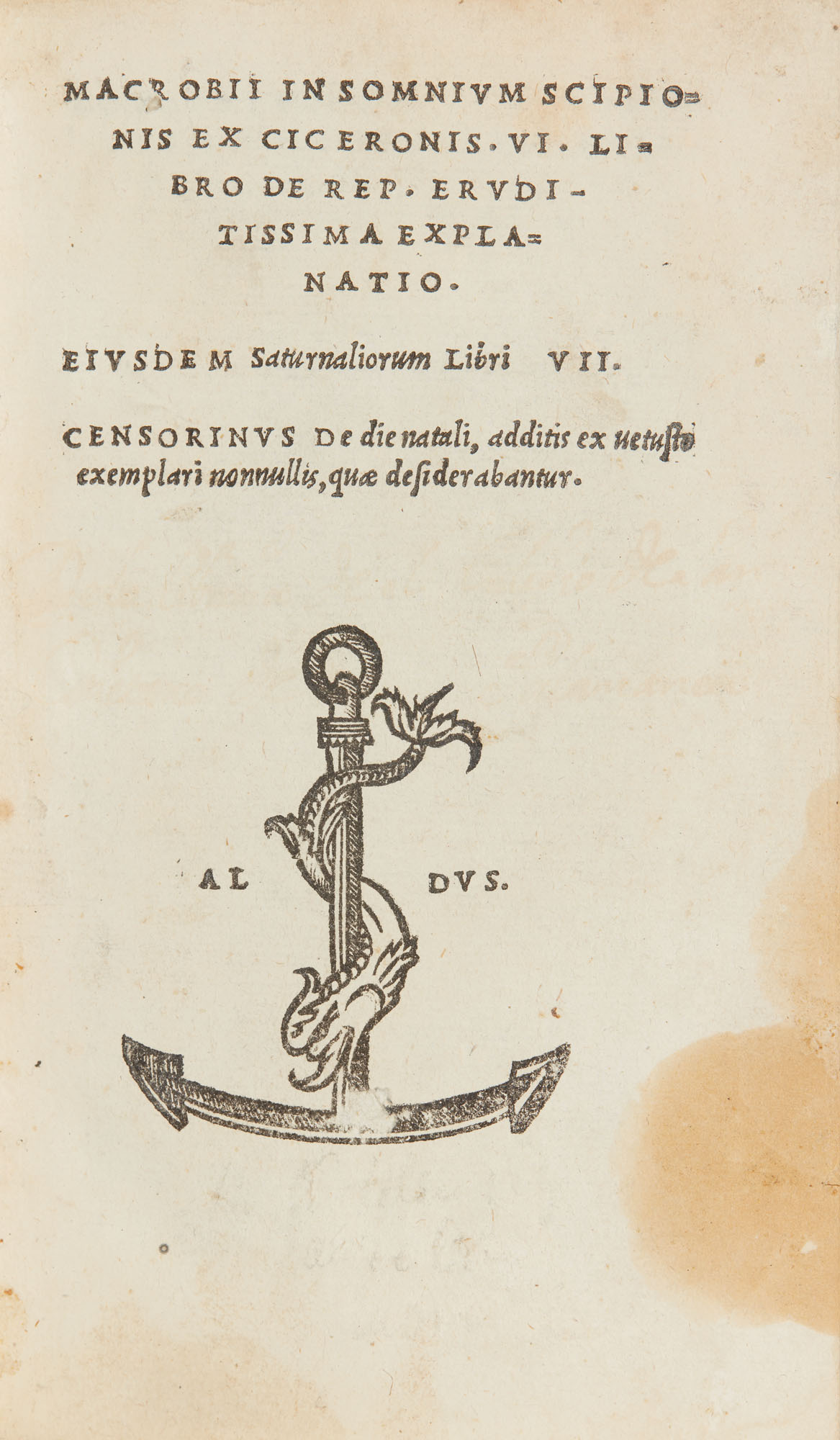 MACROBE, Flavius Macrobius Ambrosius Theodosius (né vers 370). In ...