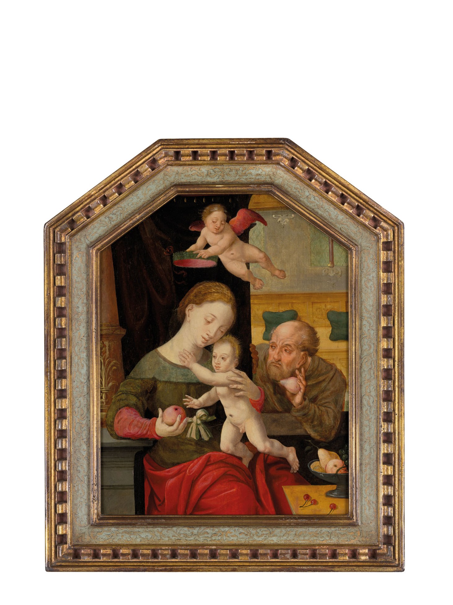 ECOLE FLAMANDE DU XVIE SIECLE, ATELIER DE PIETER COECKE VAN AELST, La Sainte Famille Christie's