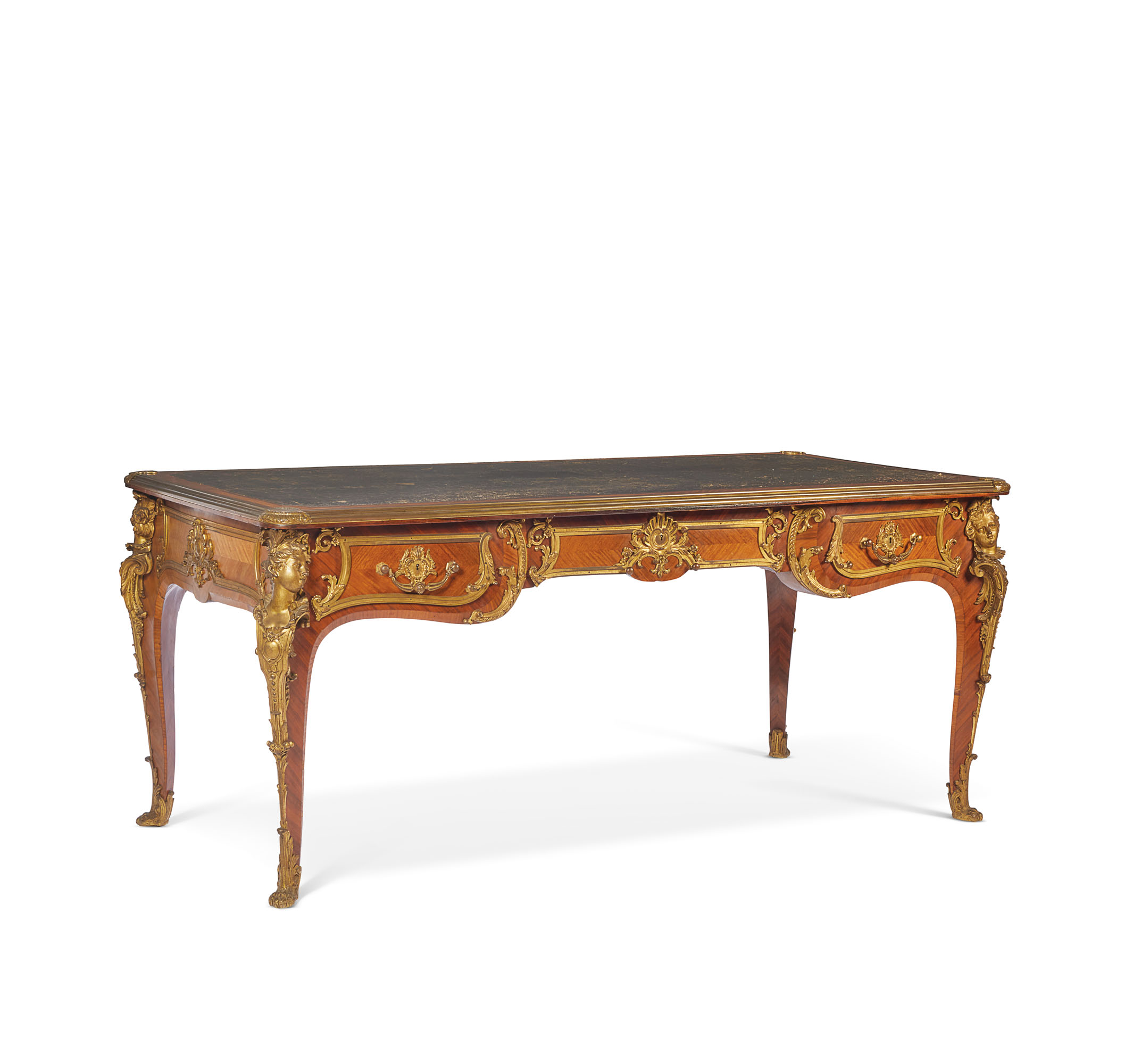Bureau Plat De Style Louis Xv Estampille D Emmanuel Zwiener Vers 1885 19th Century Desk Christie S