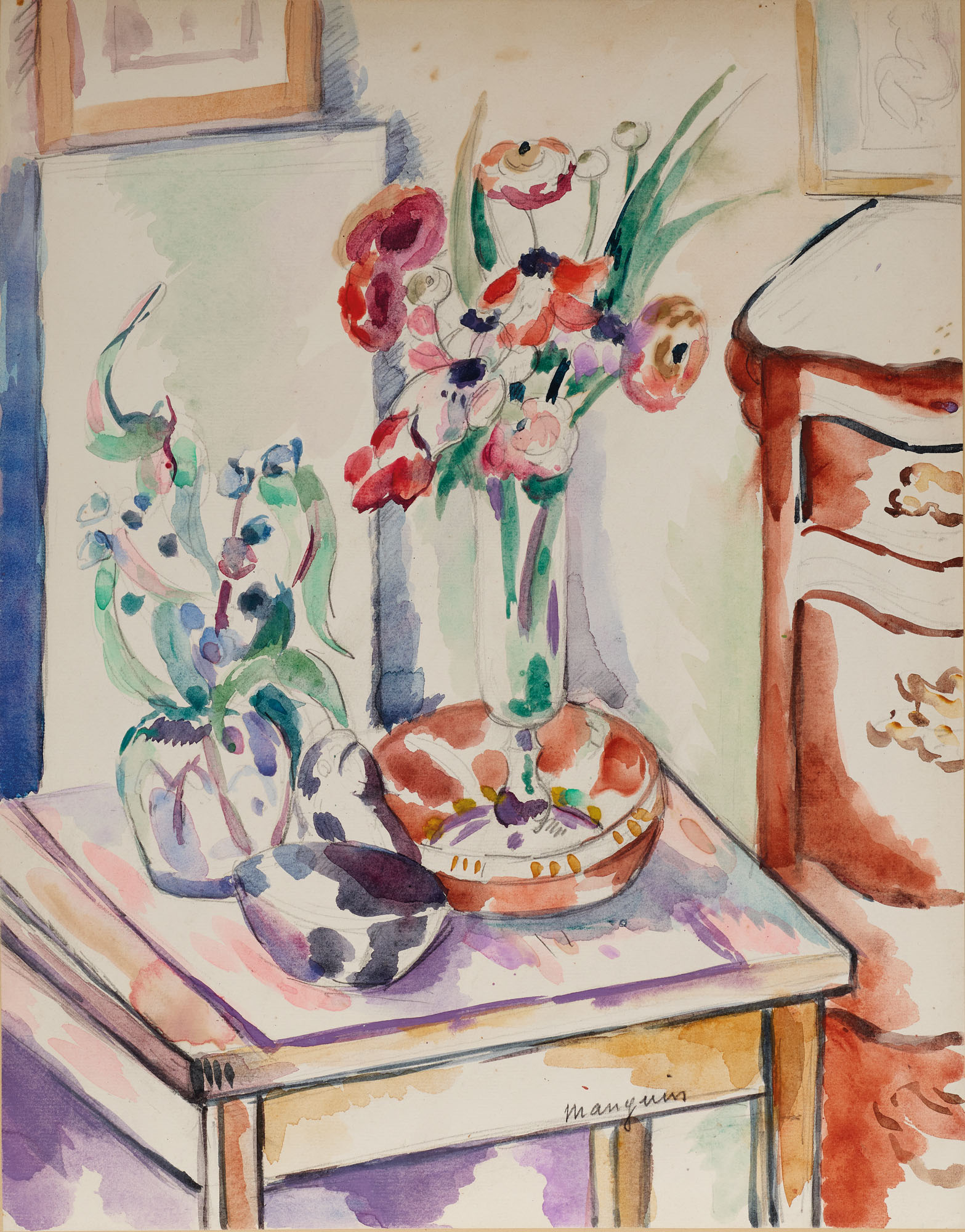 Henri Manguin | Vase vert et fleurs (1928) | Available for