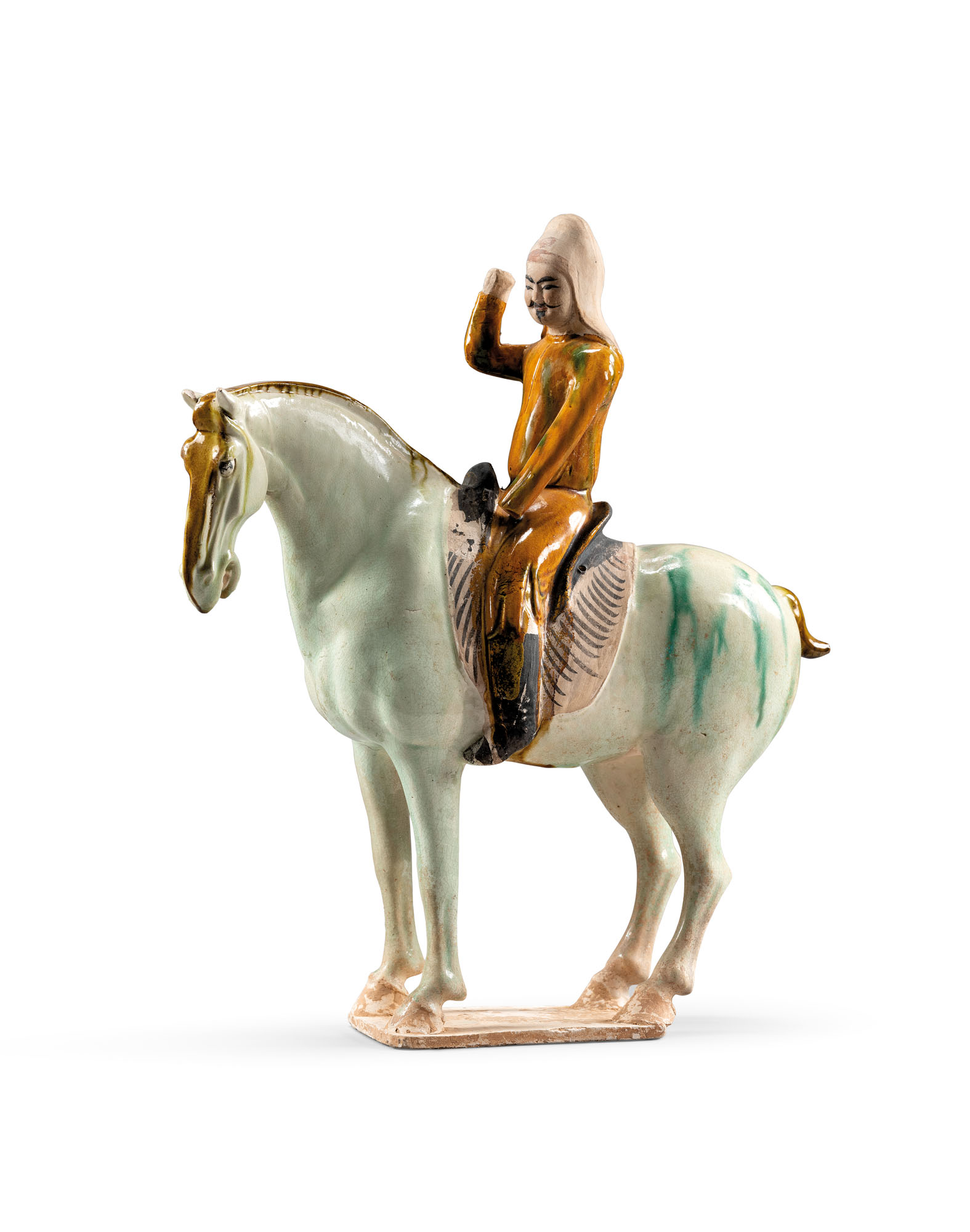 Ancien cavalier shang hai tuo la ji CLOCKWORK 473ME763 wind up tin toy cheval