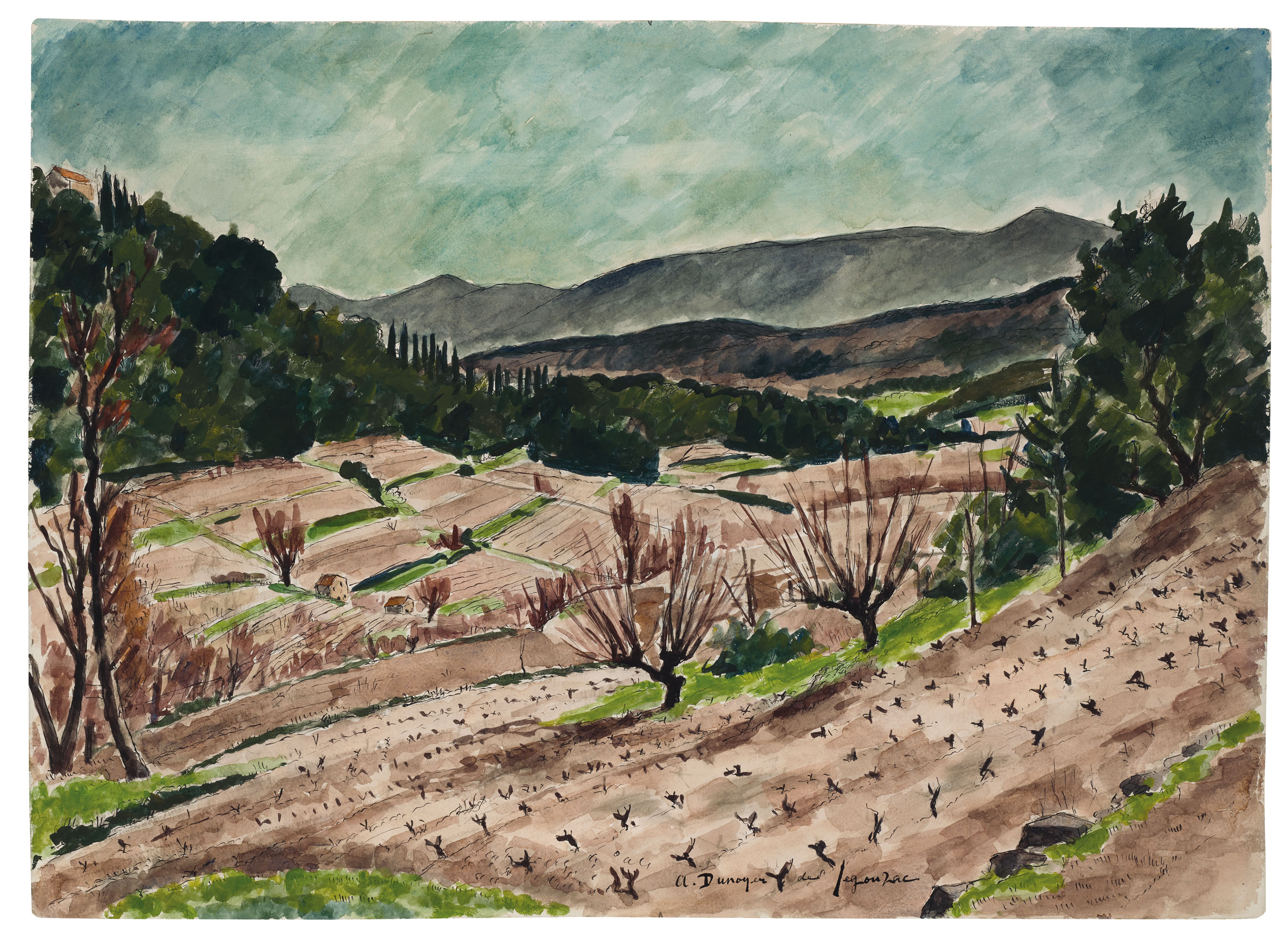 André Dunoyer de Segonzac (1894-1974), Les Vignes | Christie's