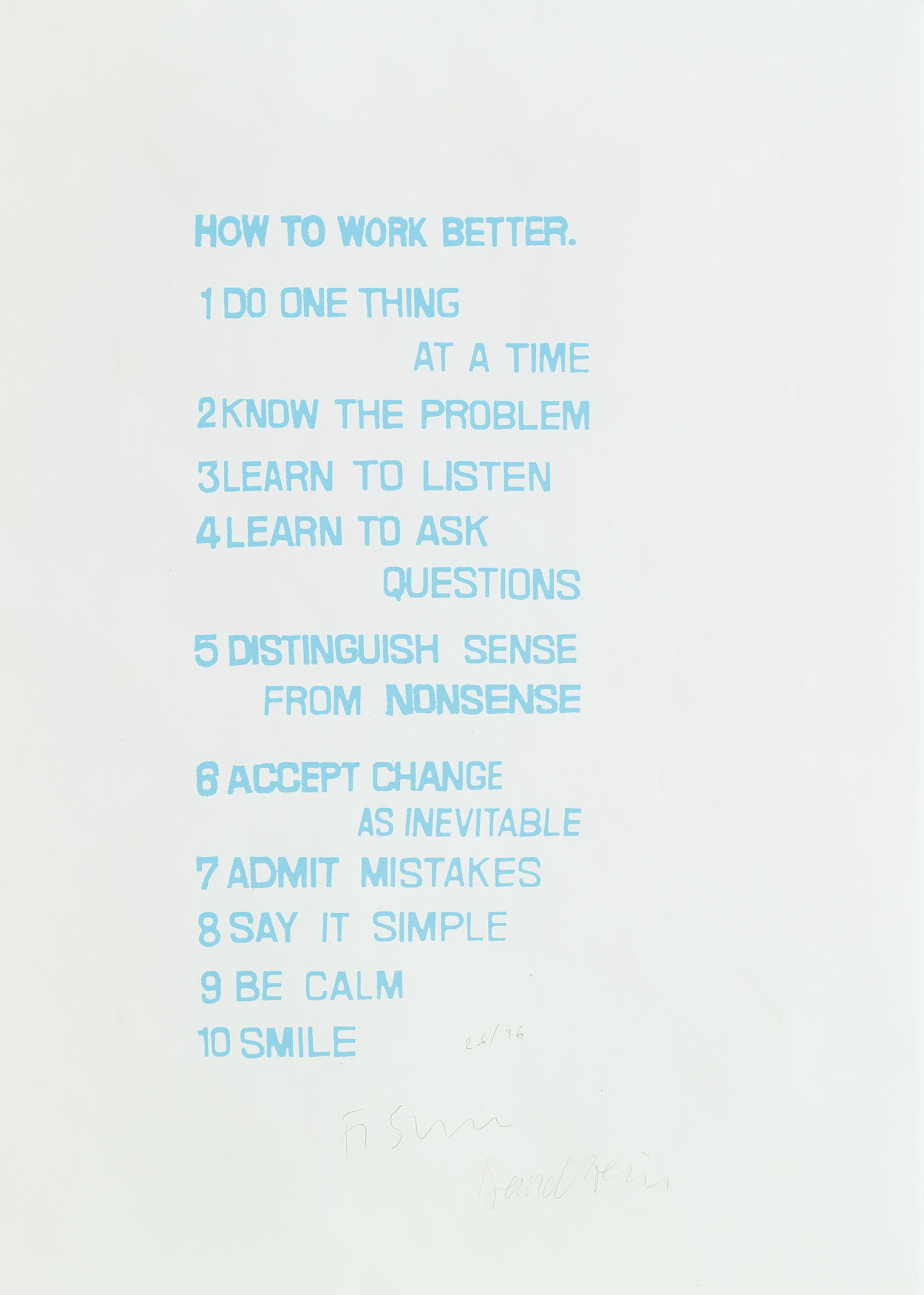 PETER FISCHLI (B. 1952) & DAVID WEISS (1946-2012), How to