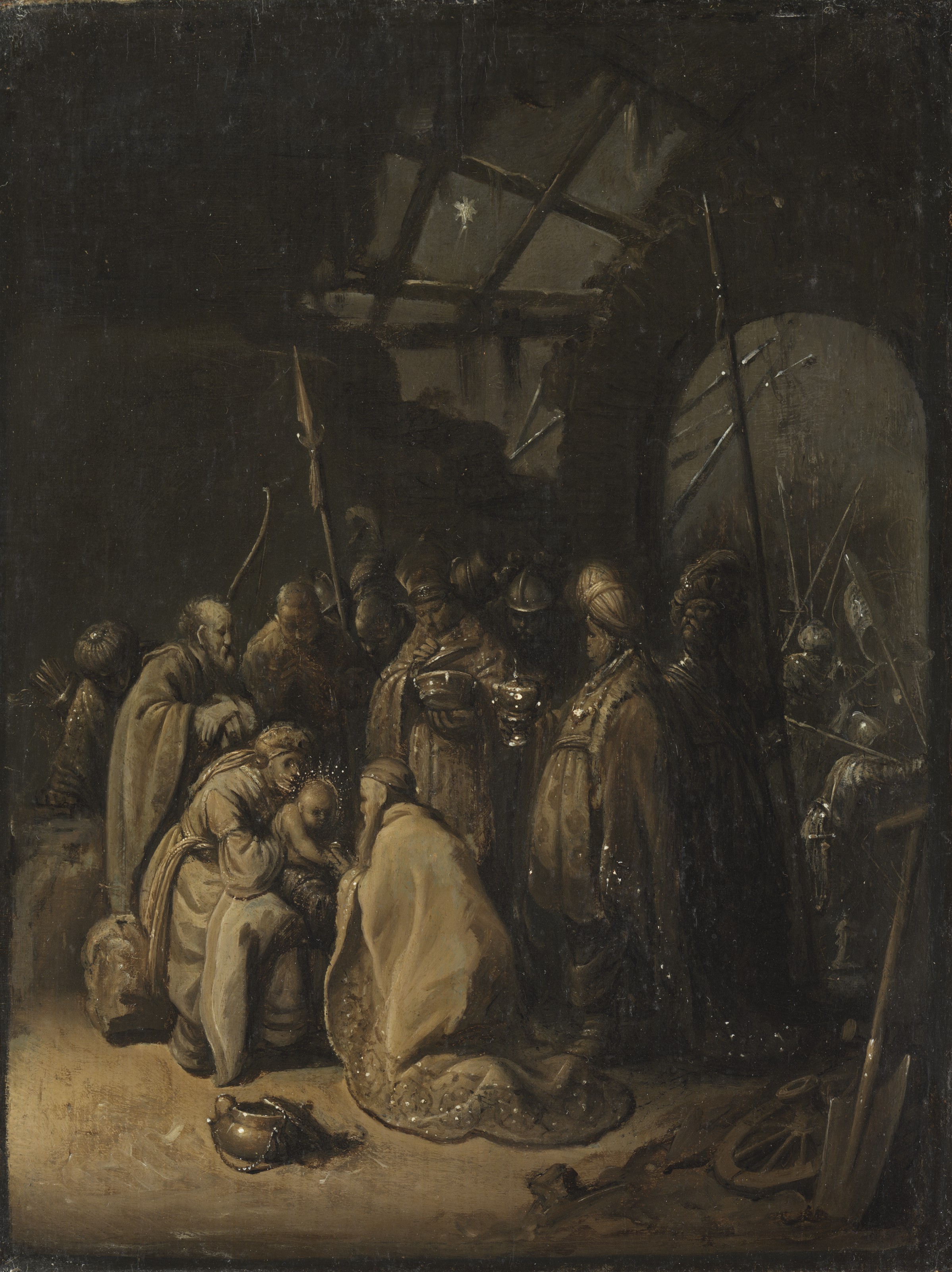 The Adoration of the Magi - en grisaille