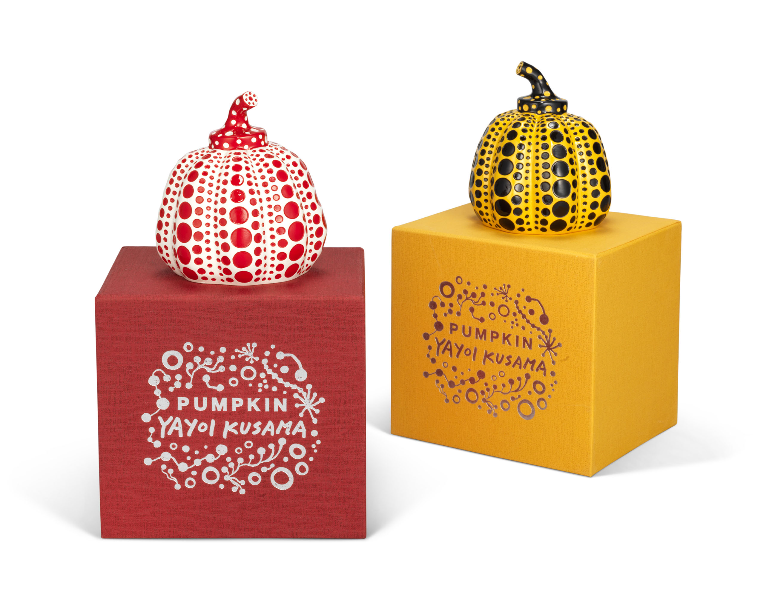 YAYOI KUSAMA (B. 1929), Yellow Pumpkin & Red Pumpkin