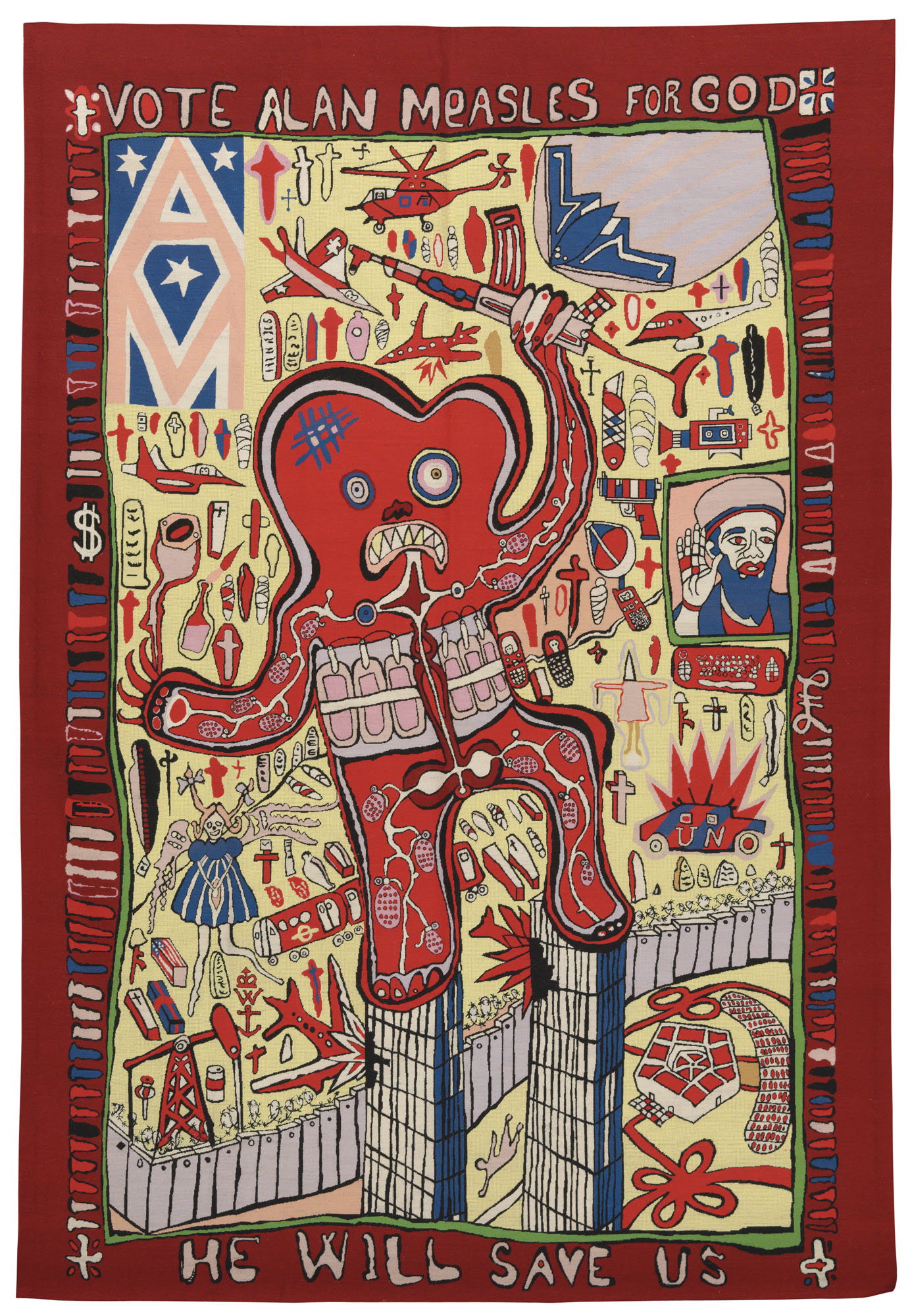 Catalog image of Vote Alan Measles for God, from: Banners of Persuasion