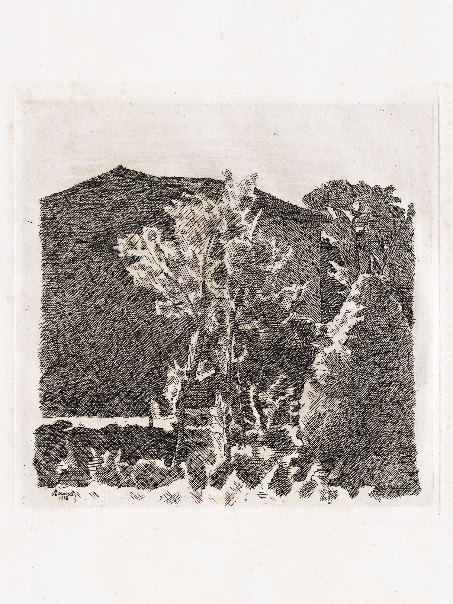 GIORGIO MORANDI (1890-1964), Natura morta con pane e limone