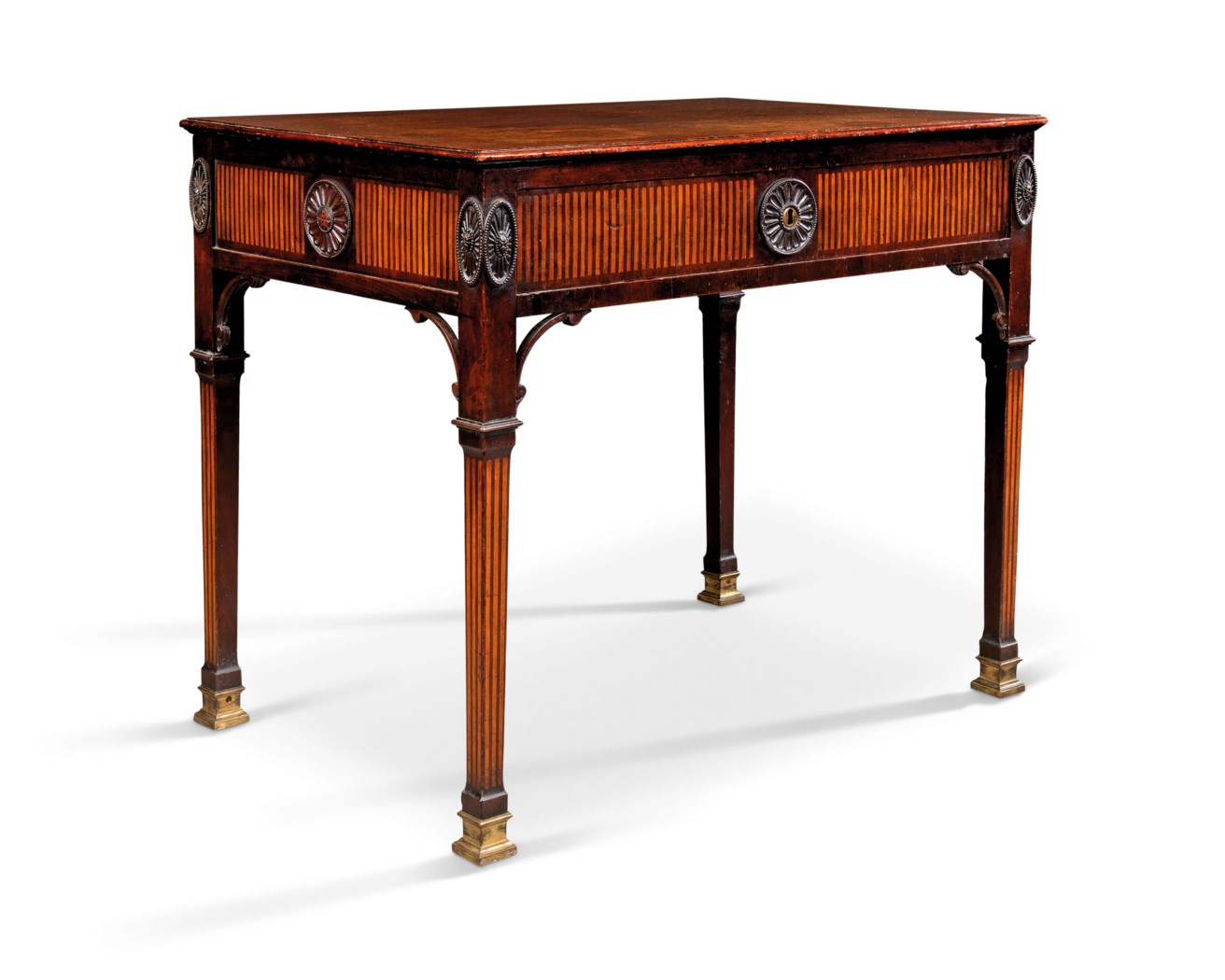 A GEORGE III MAHOGANY AND SATINWOOD-INLAID ARCHITECT'S TABLE, LATE 18TH ...