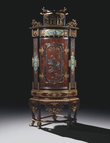 A FRENCH JAPONISME ORMOLU, PAT